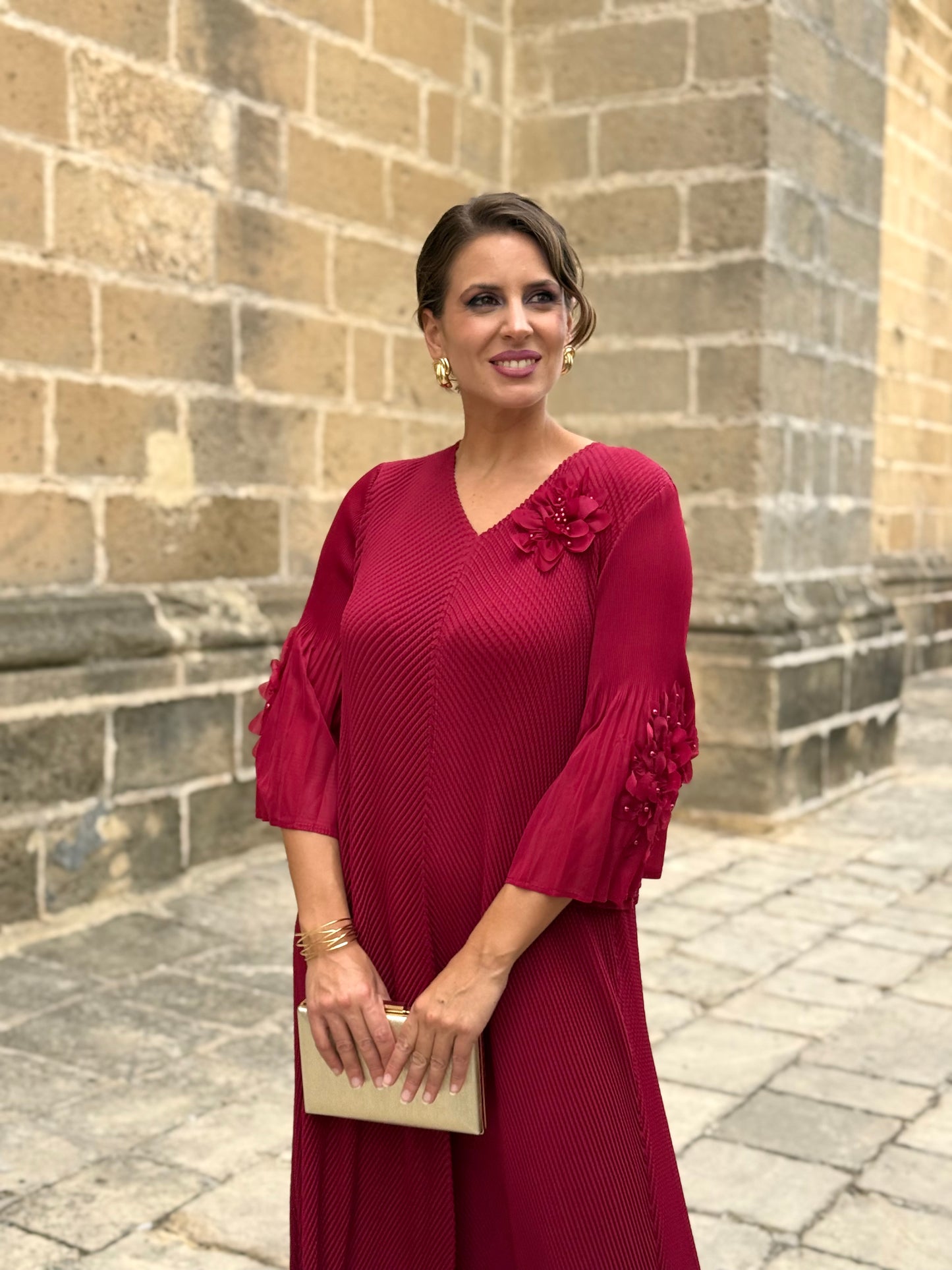 Vestido Encanto Burdeos