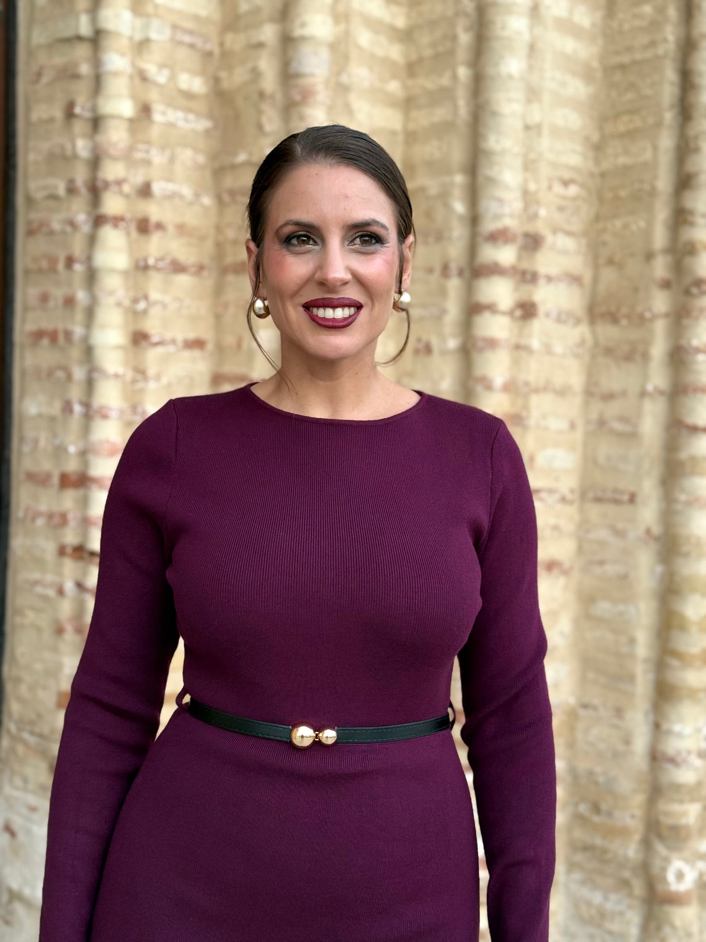 Vestido Celina Burdeos