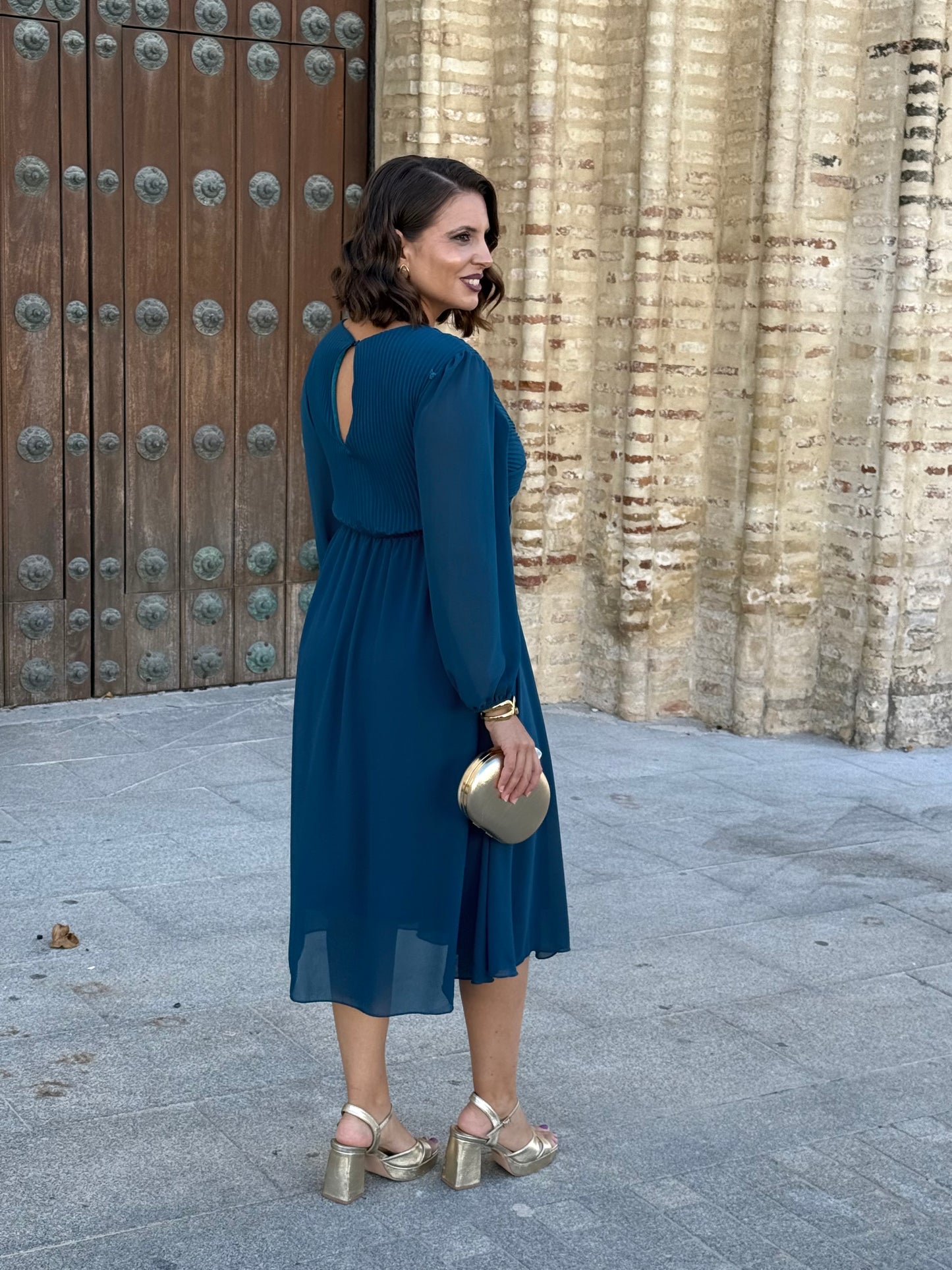 Vestido Renata Petróleo