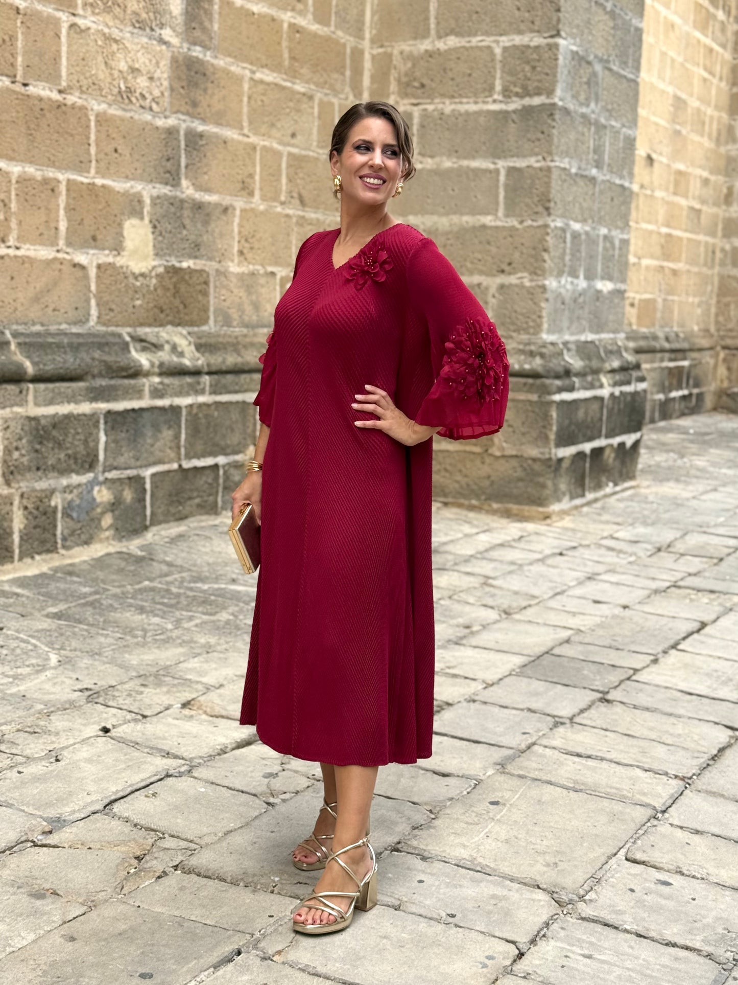 Vestido Encanto Burdeos