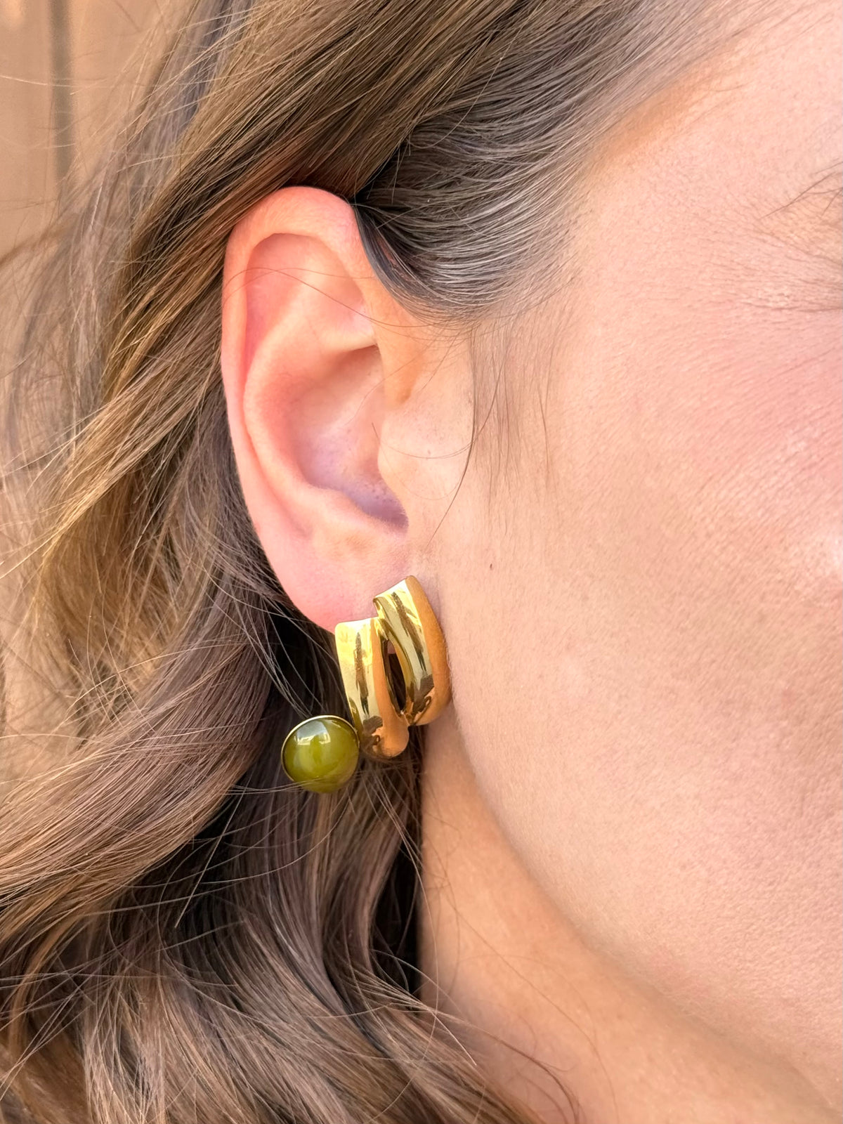 Pendientes Cati Verde Kaki
