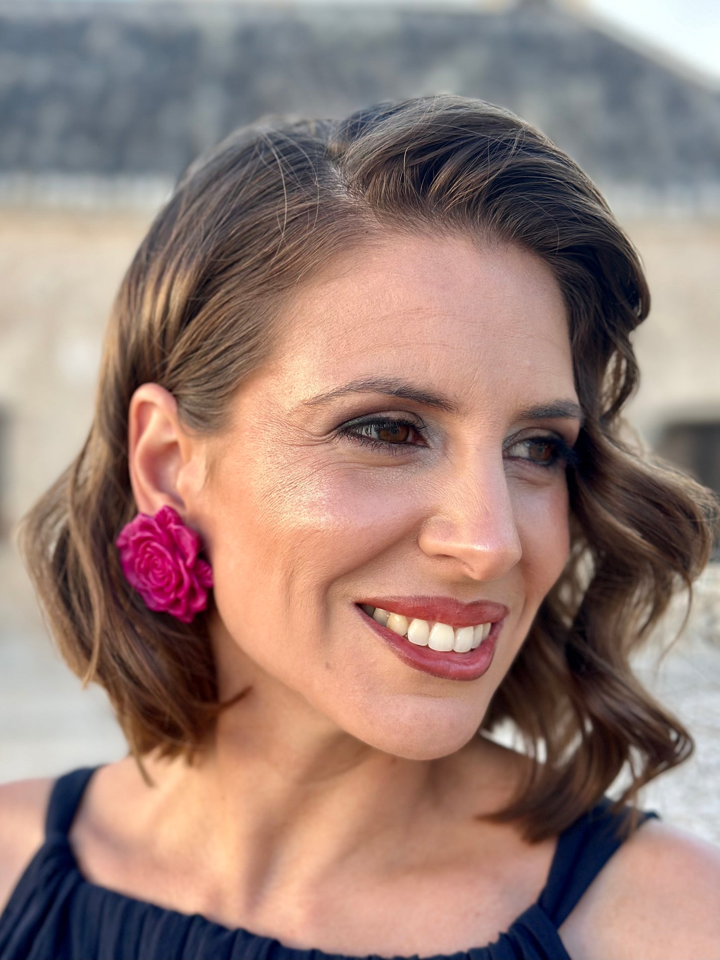 Pendientes Flora Buganvilla
