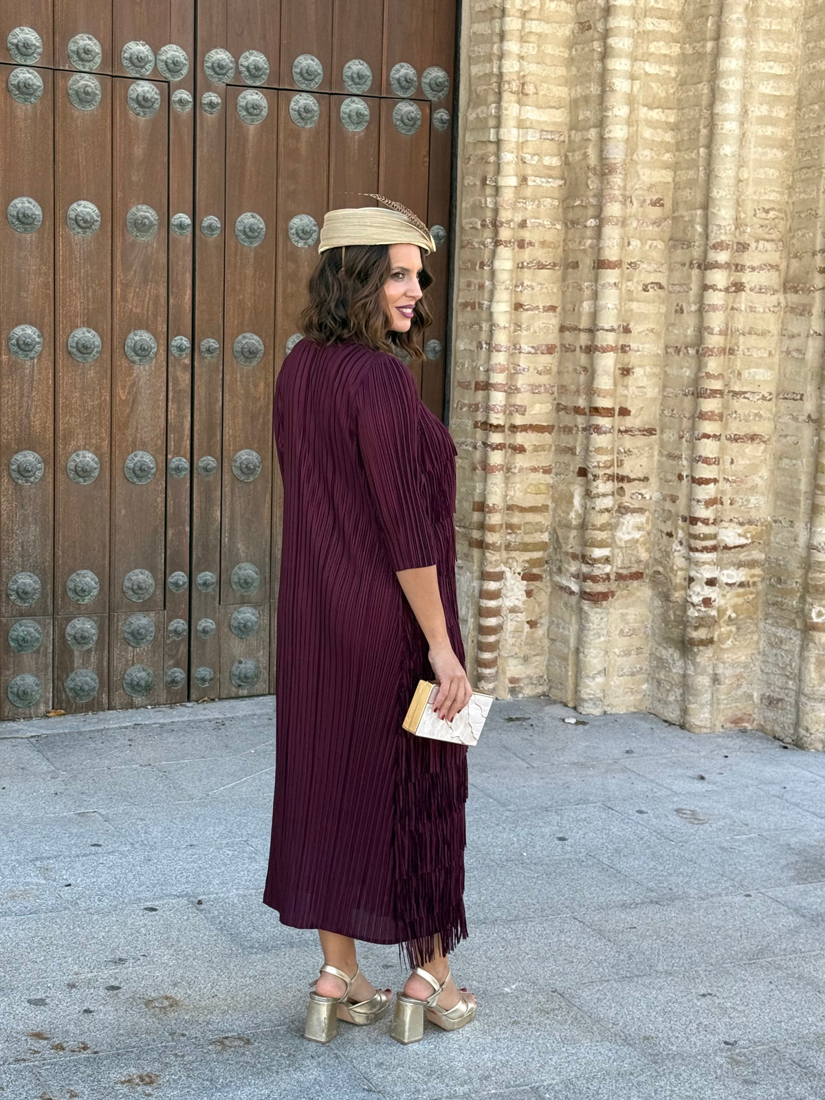 Vestido Almira Burdeos
