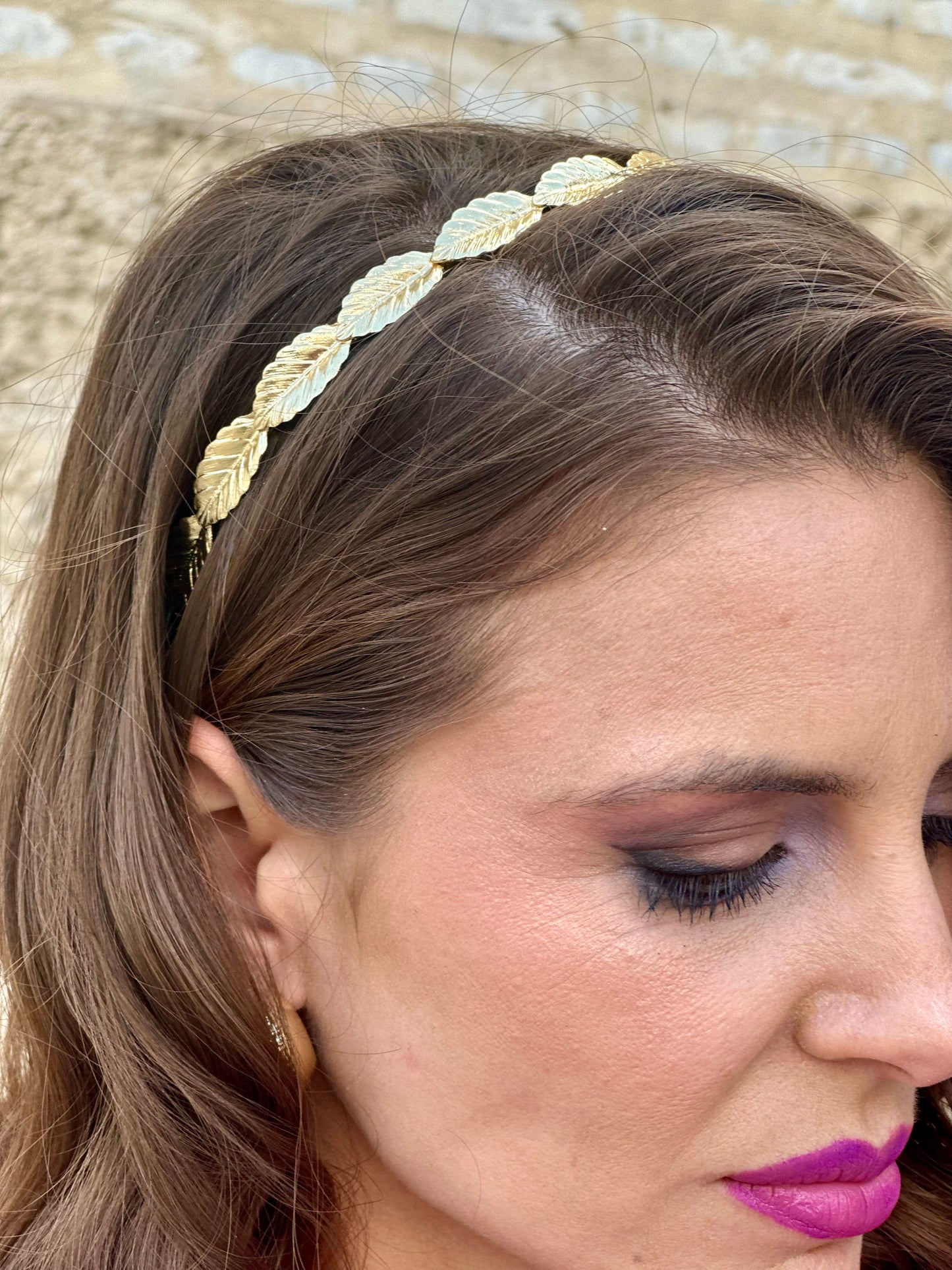 Diadema Metálica Hojas