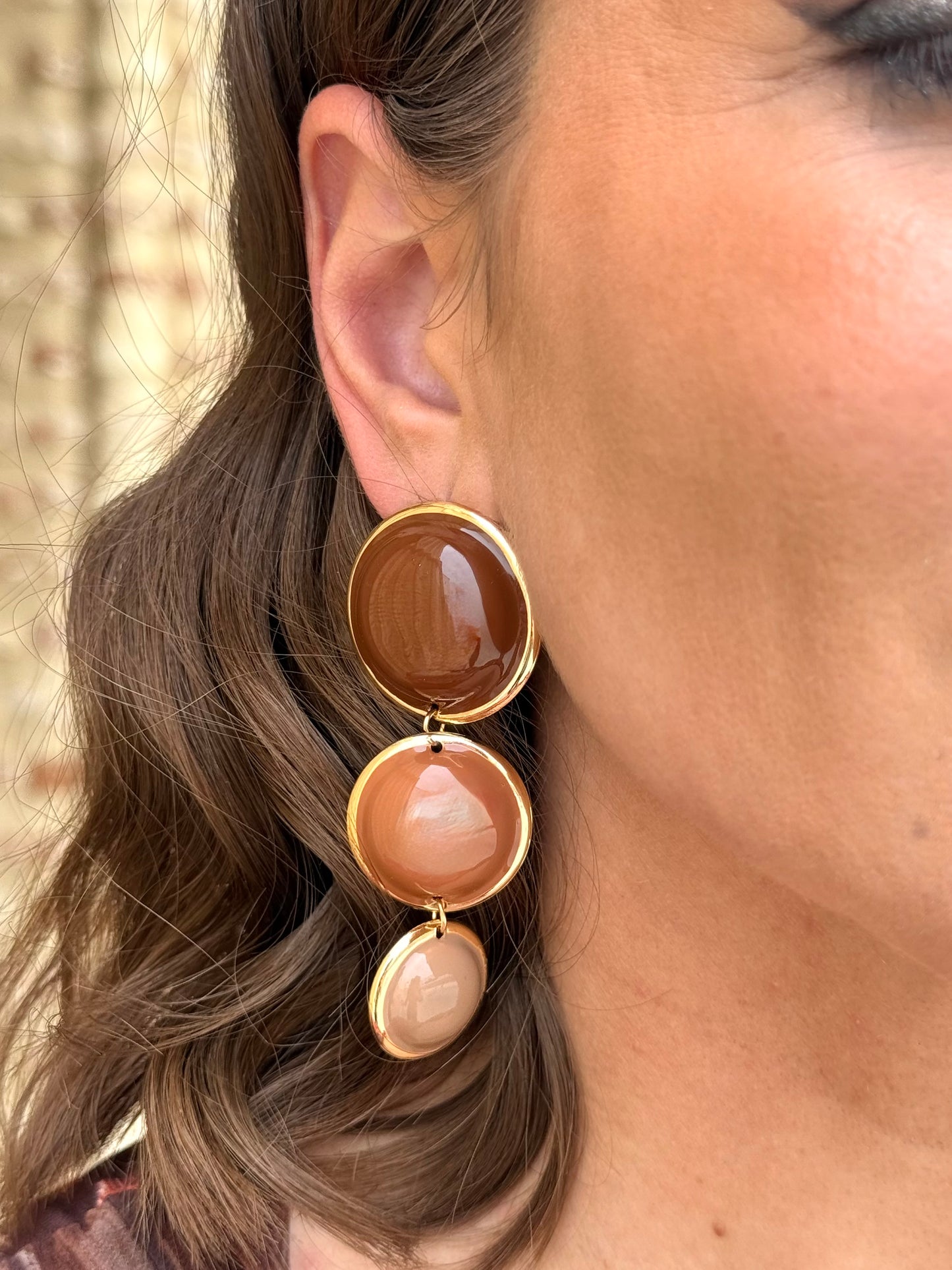 Pendientes Viena Camel