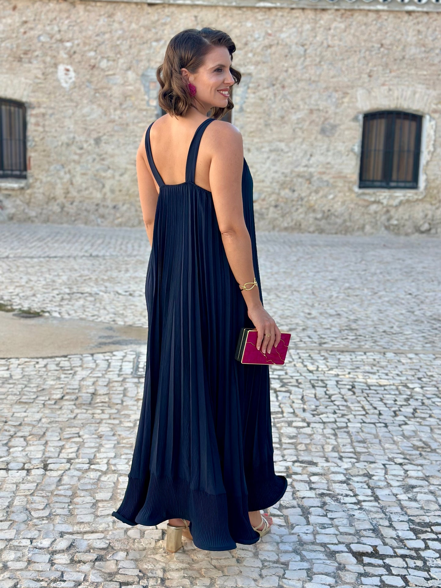 Vestido Cleo Marino