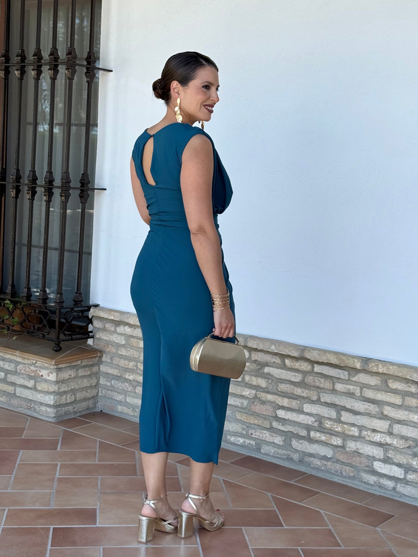 Vestido Lara Petróleo