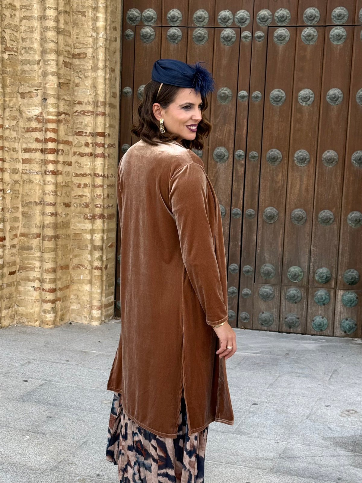Kimono de Terciopelo Camel