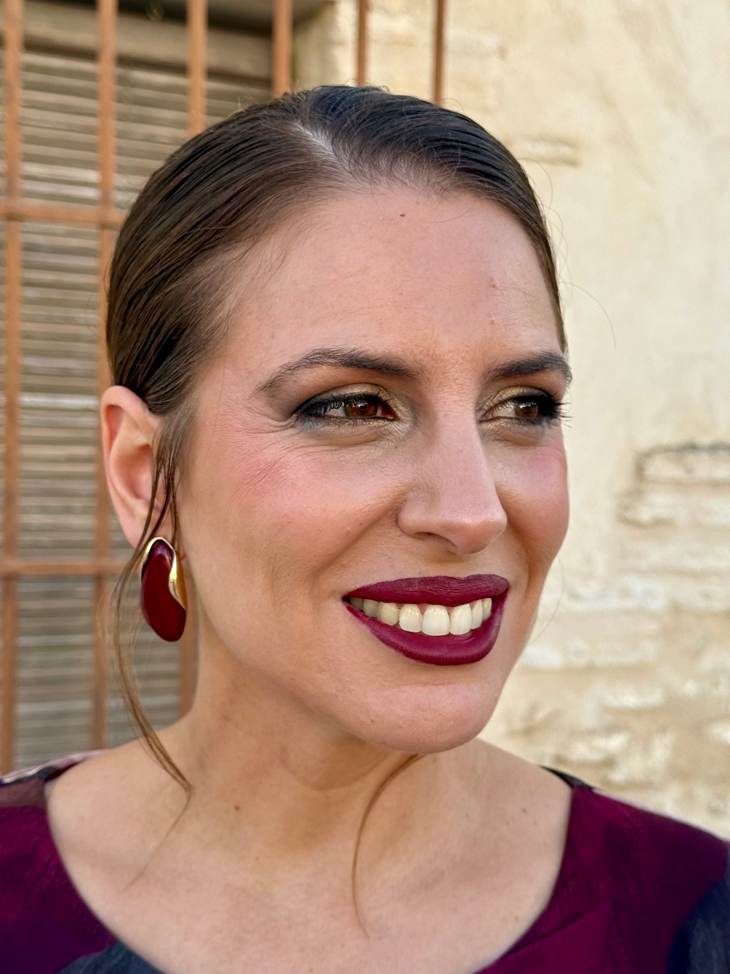 Pendientes Lugo Burdeos