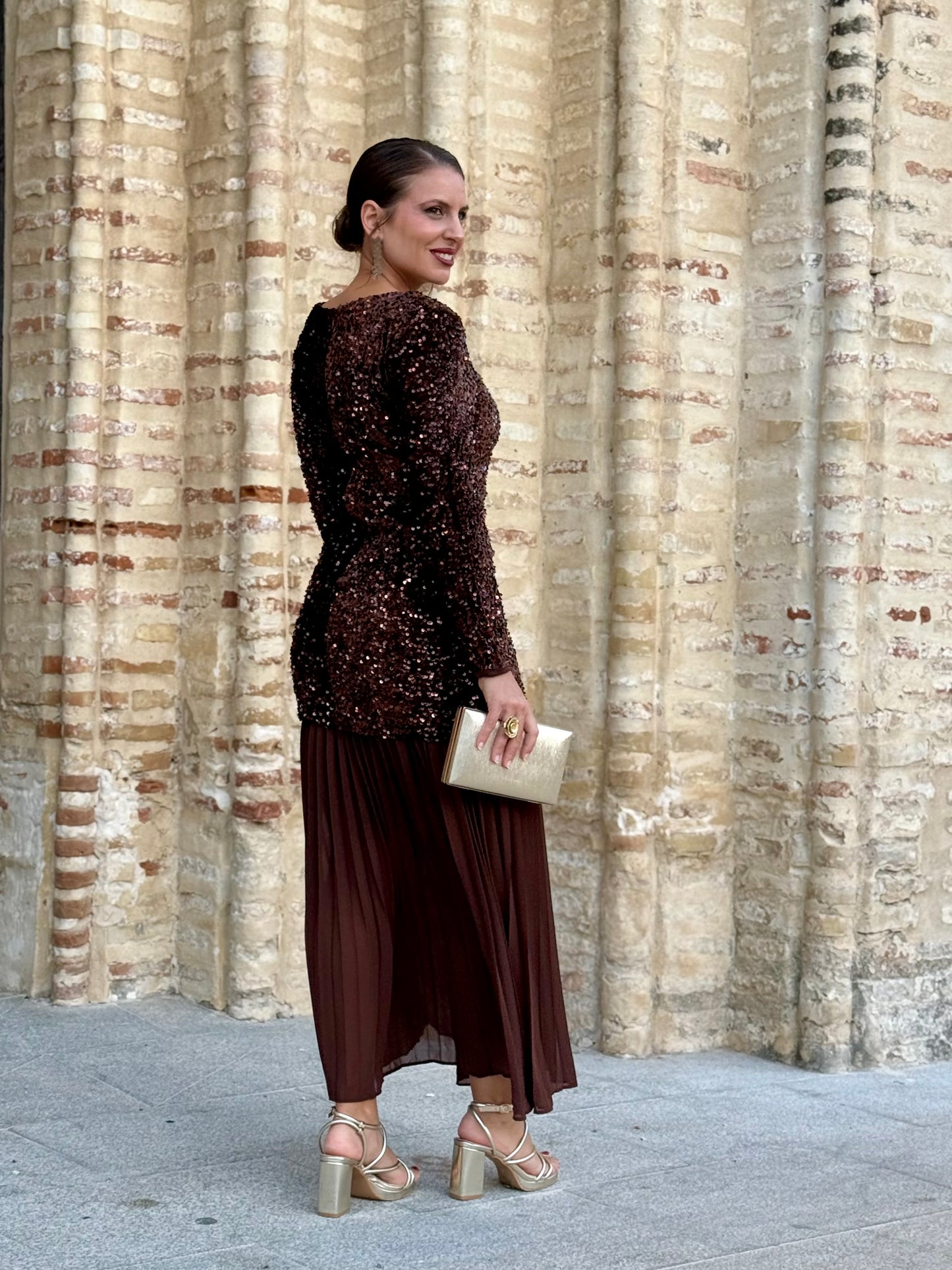 Vestido Aria Marrón