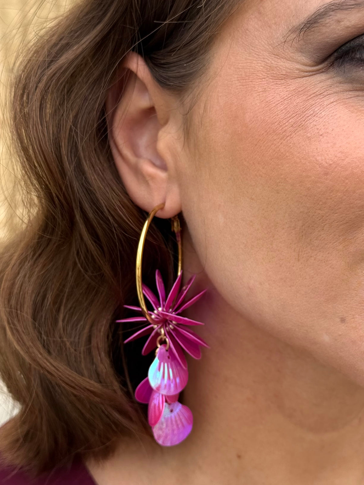 Pendientes Malí Fucsia
