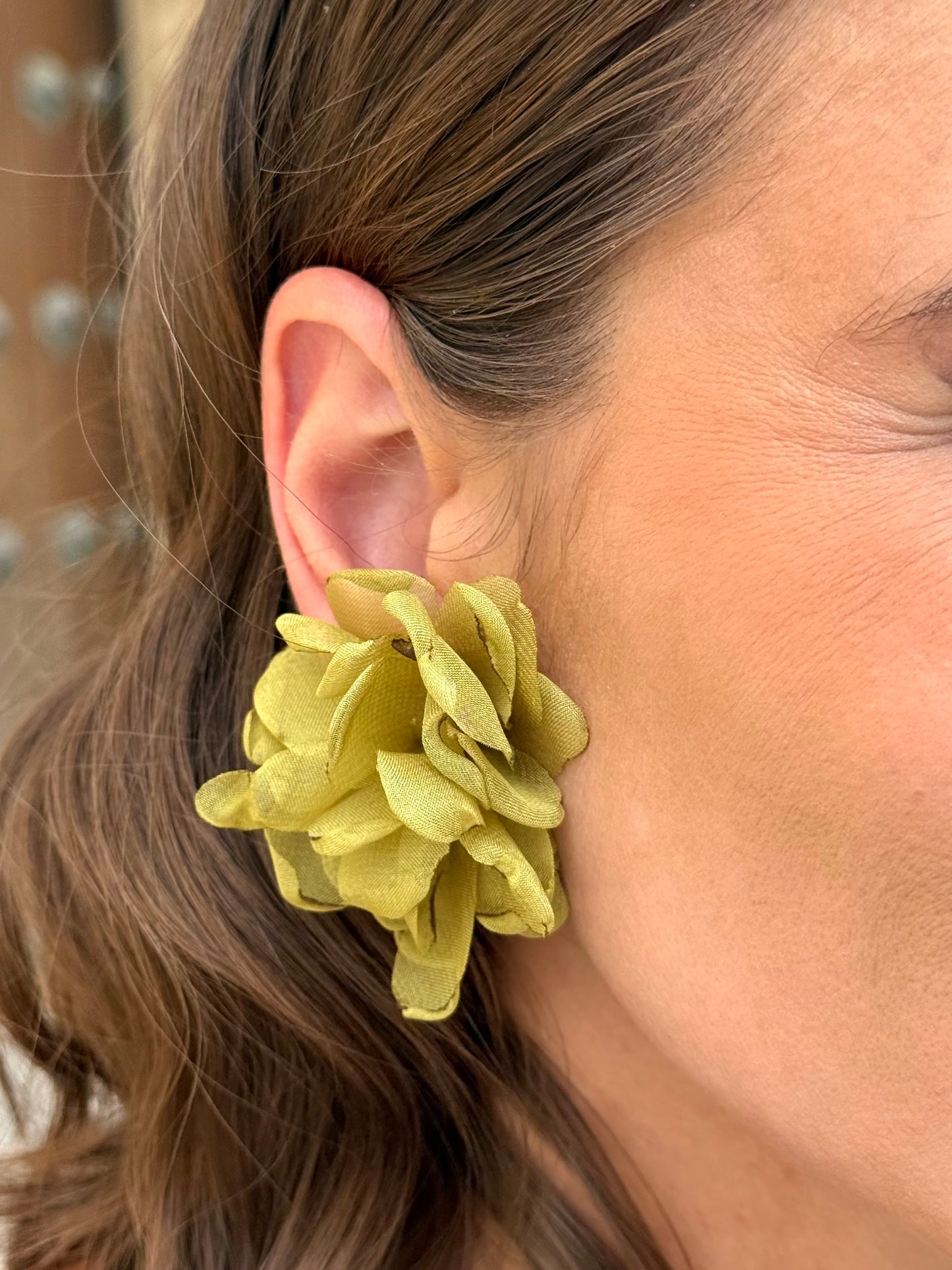 Pendientes Amapola Pistacho