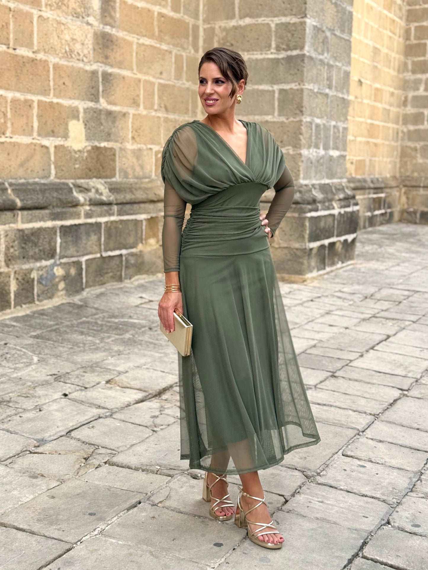 Vestido Graciela Kaki