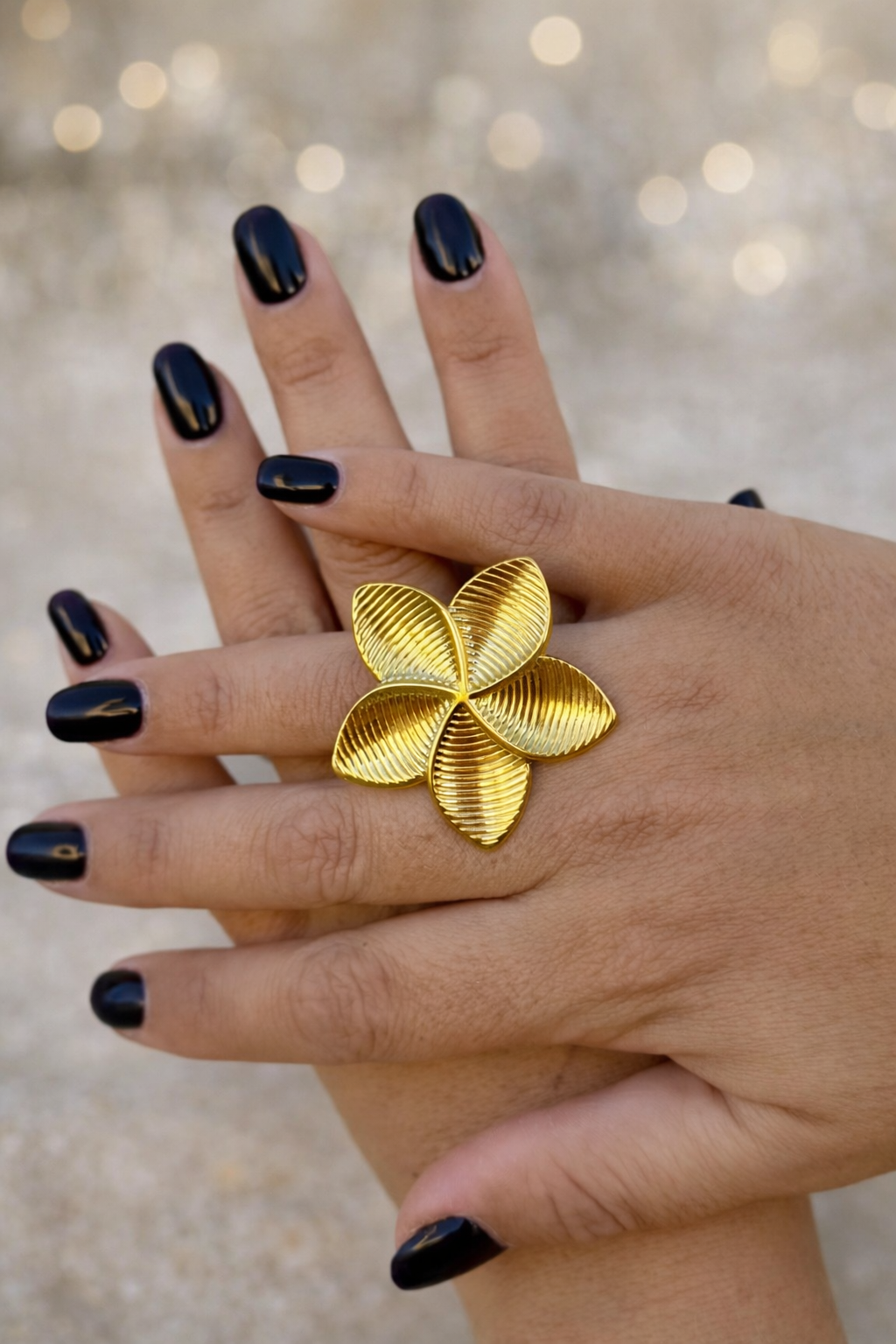 Anillo Pétalos Dorado