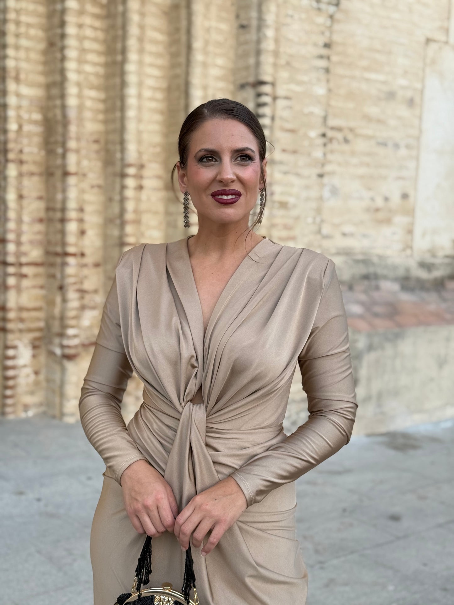 Vestido Galena Champán