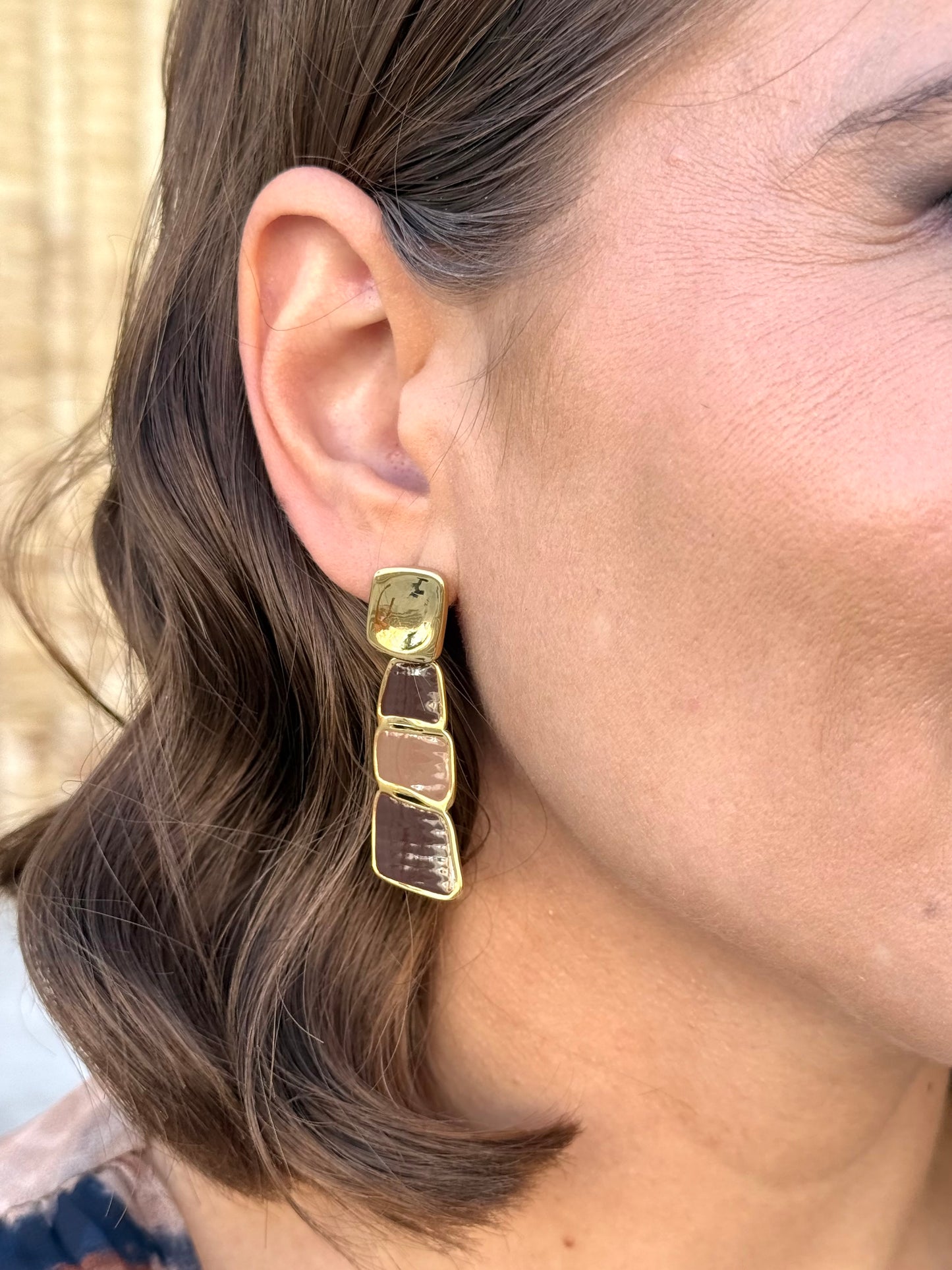 Pendientes Nadia Beige