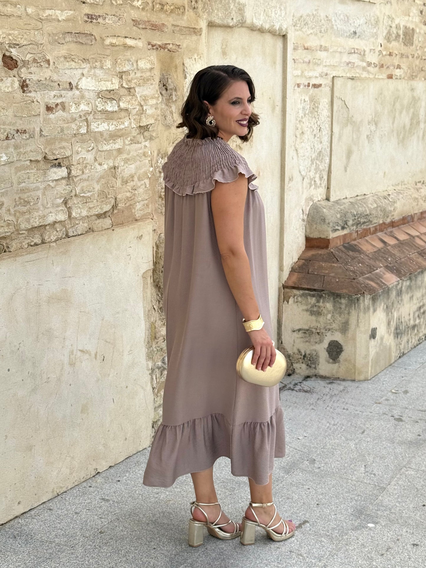 Vestido Nara Taupe