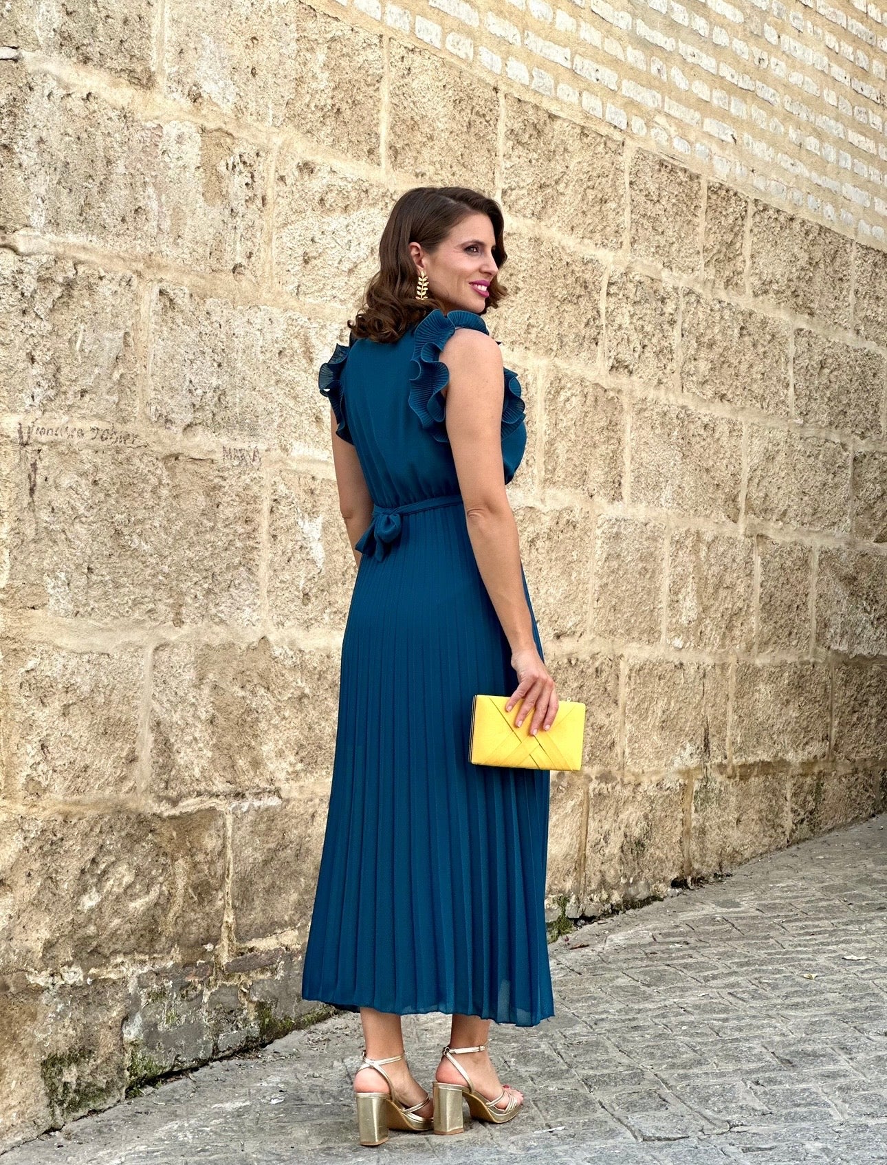 Vestido Aura Petróleo