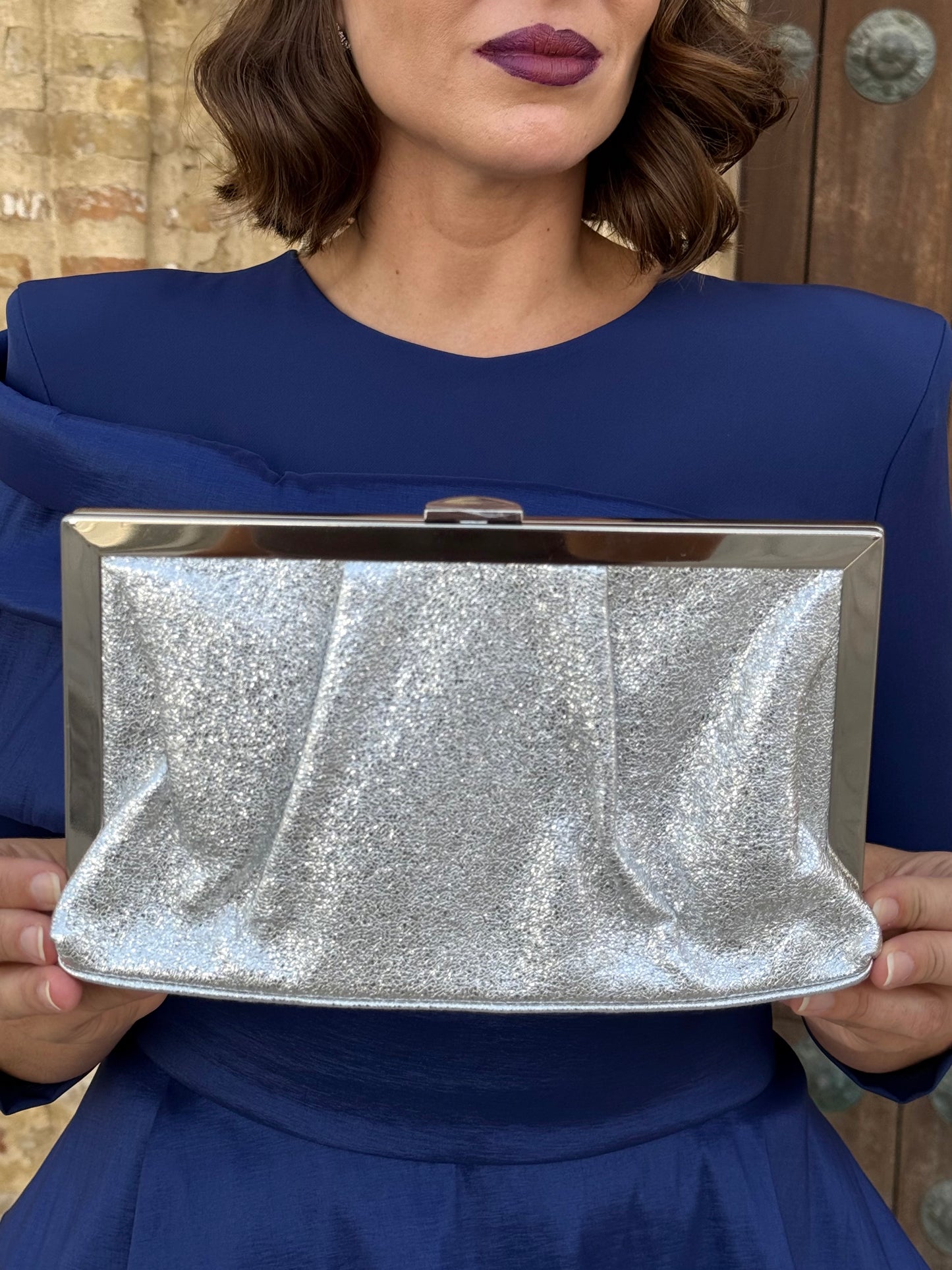 Bolso Clutch Marco Dorado Plata