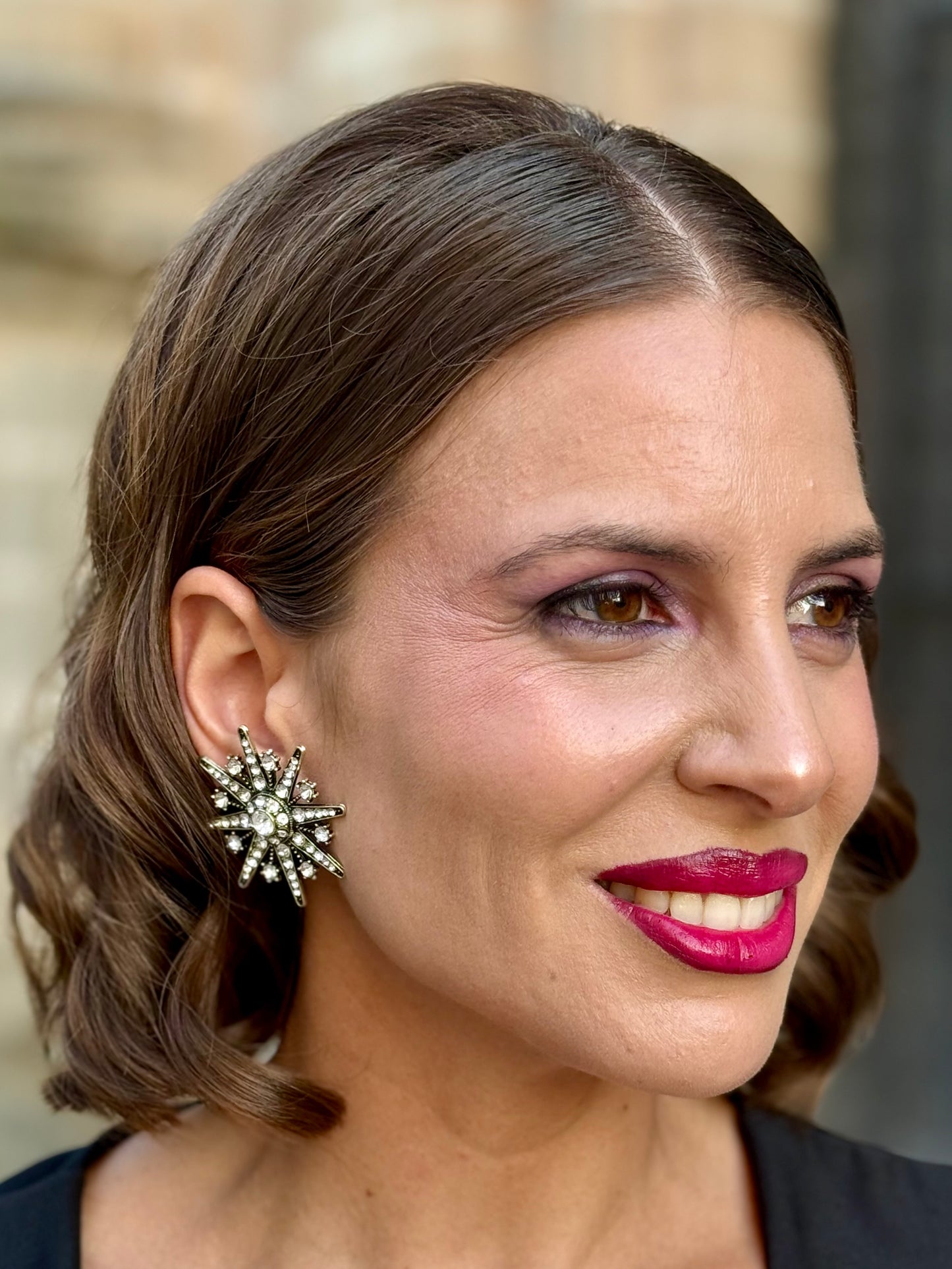 Pendientes Estrella Negro