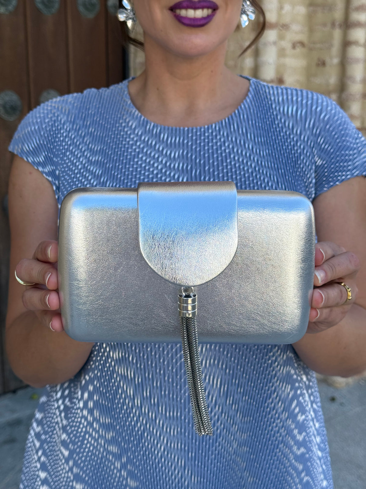 Bolso Borlón Plata