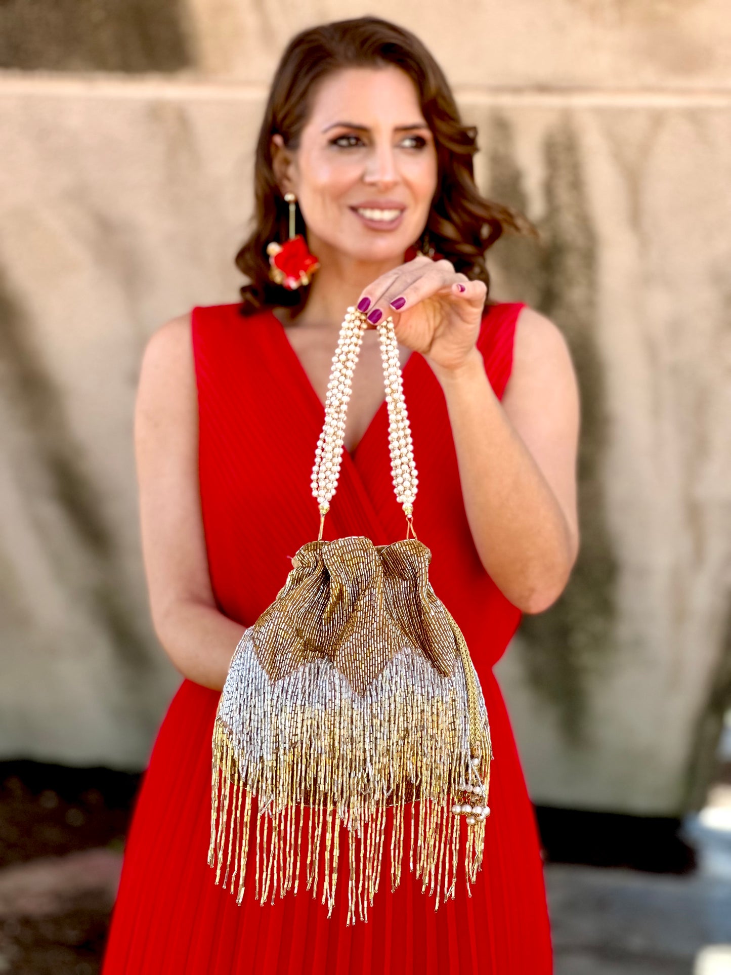Limosnera Glam Dorada/Plata