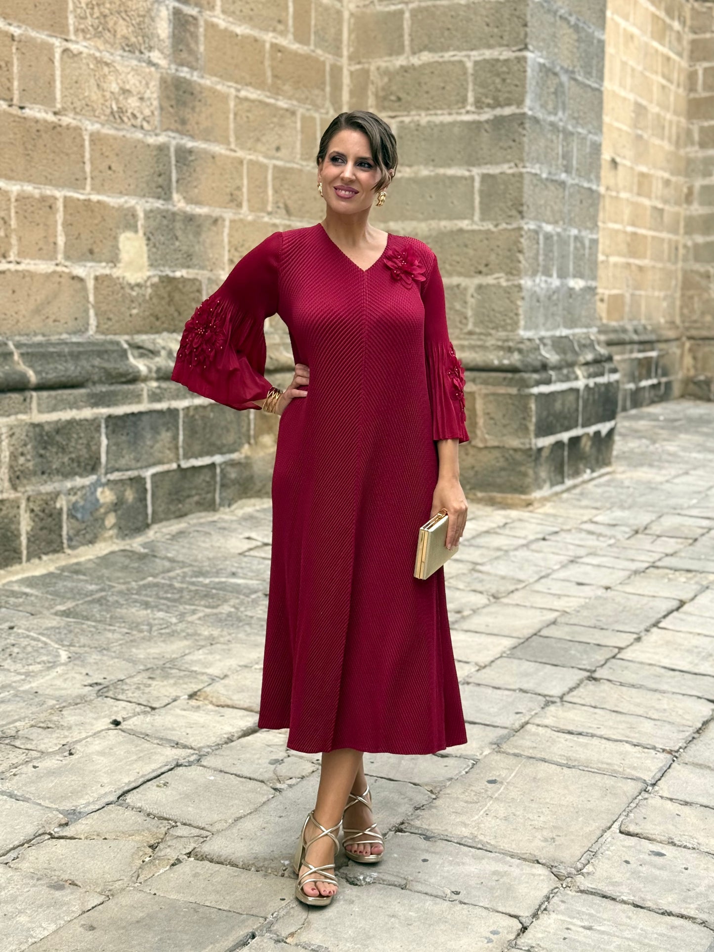 Vestido Encanto Burdeos