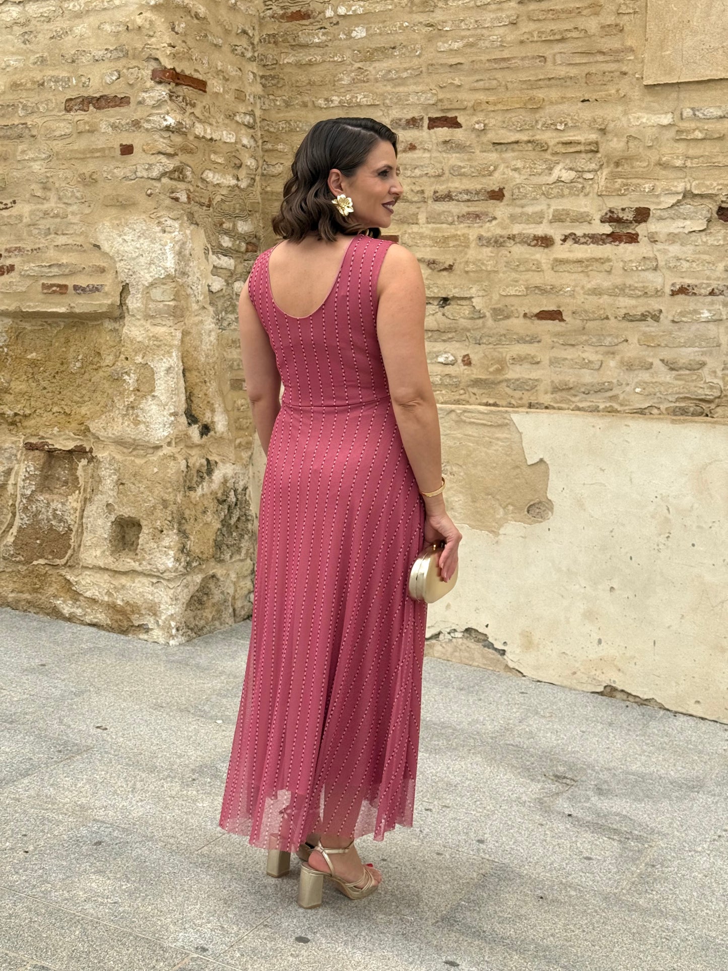Vestido Dulcinea Estampado Coral