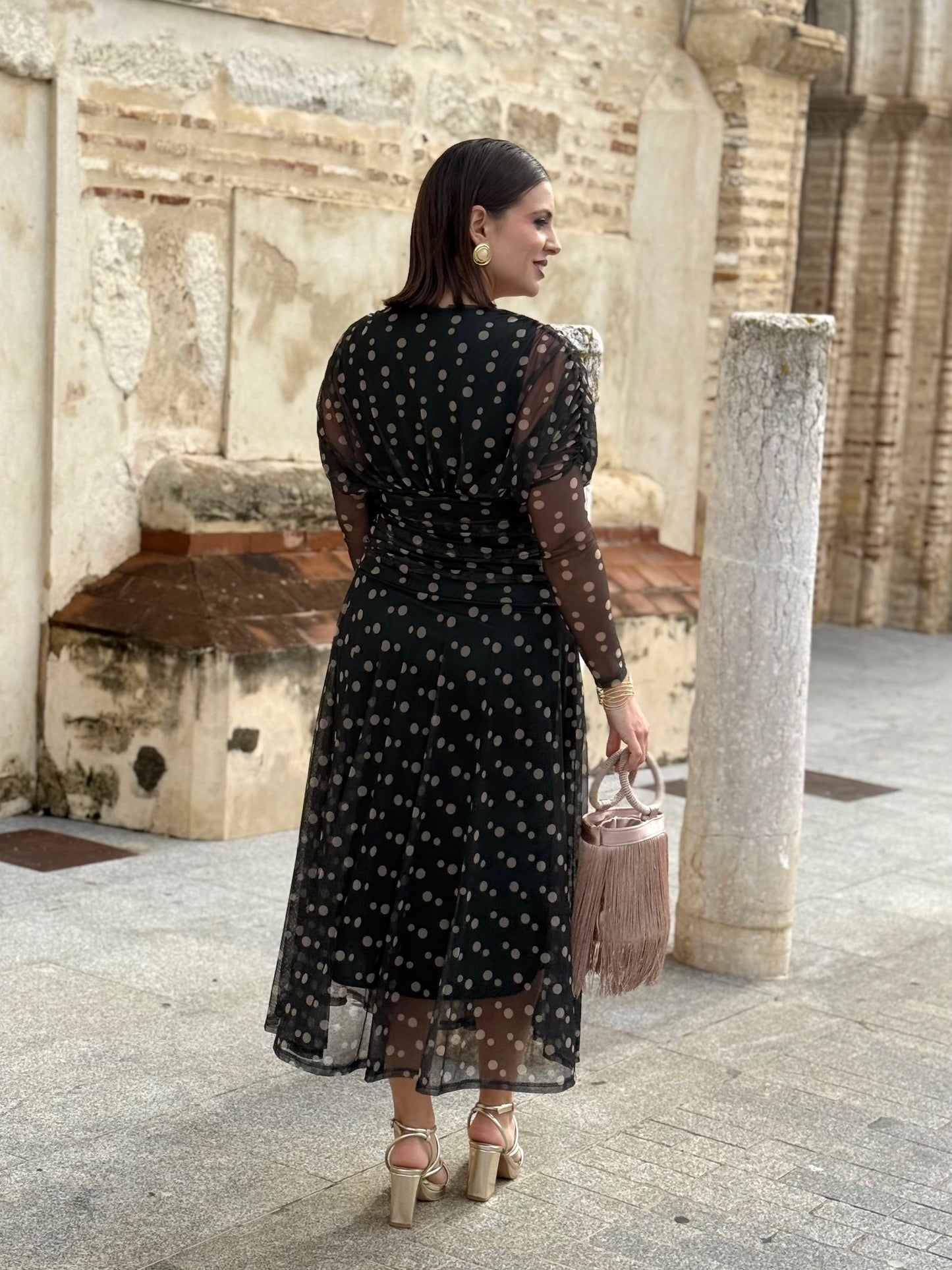 Vestido Graciela Lunares Verde