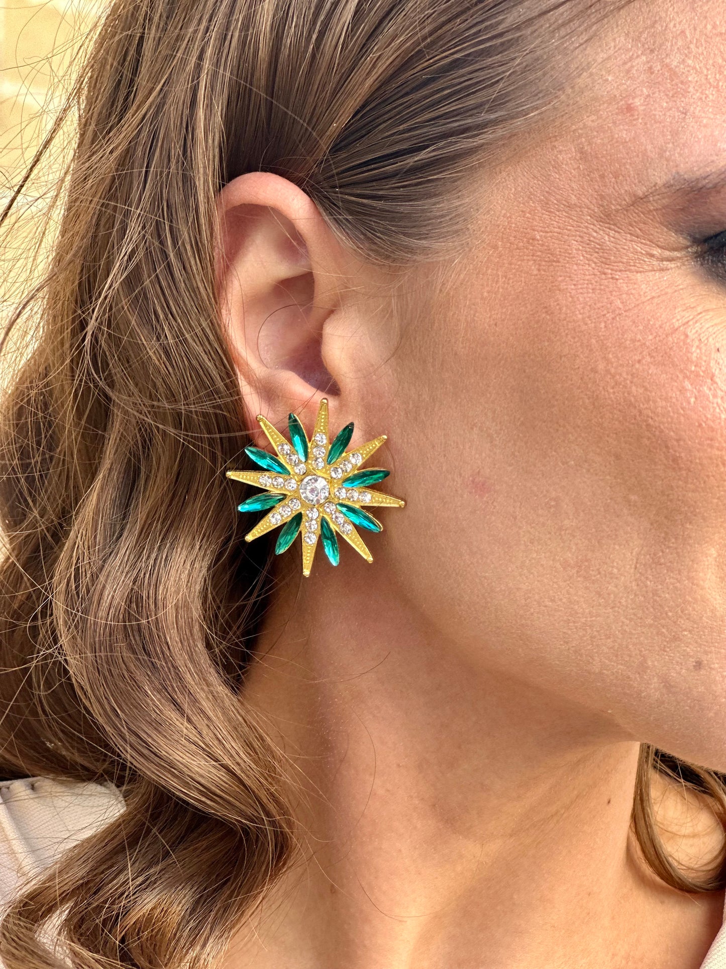 Pendientes Estrella Verde