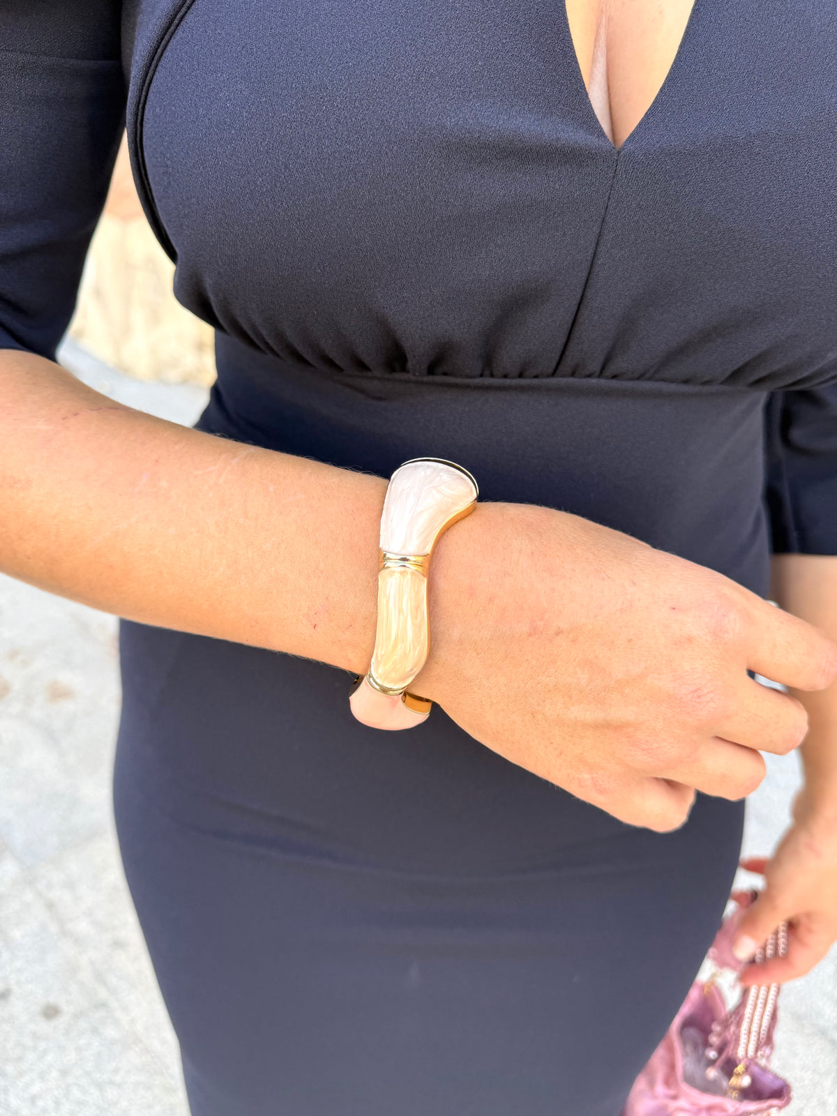 Pulsera Saray Rosa/Marfil
