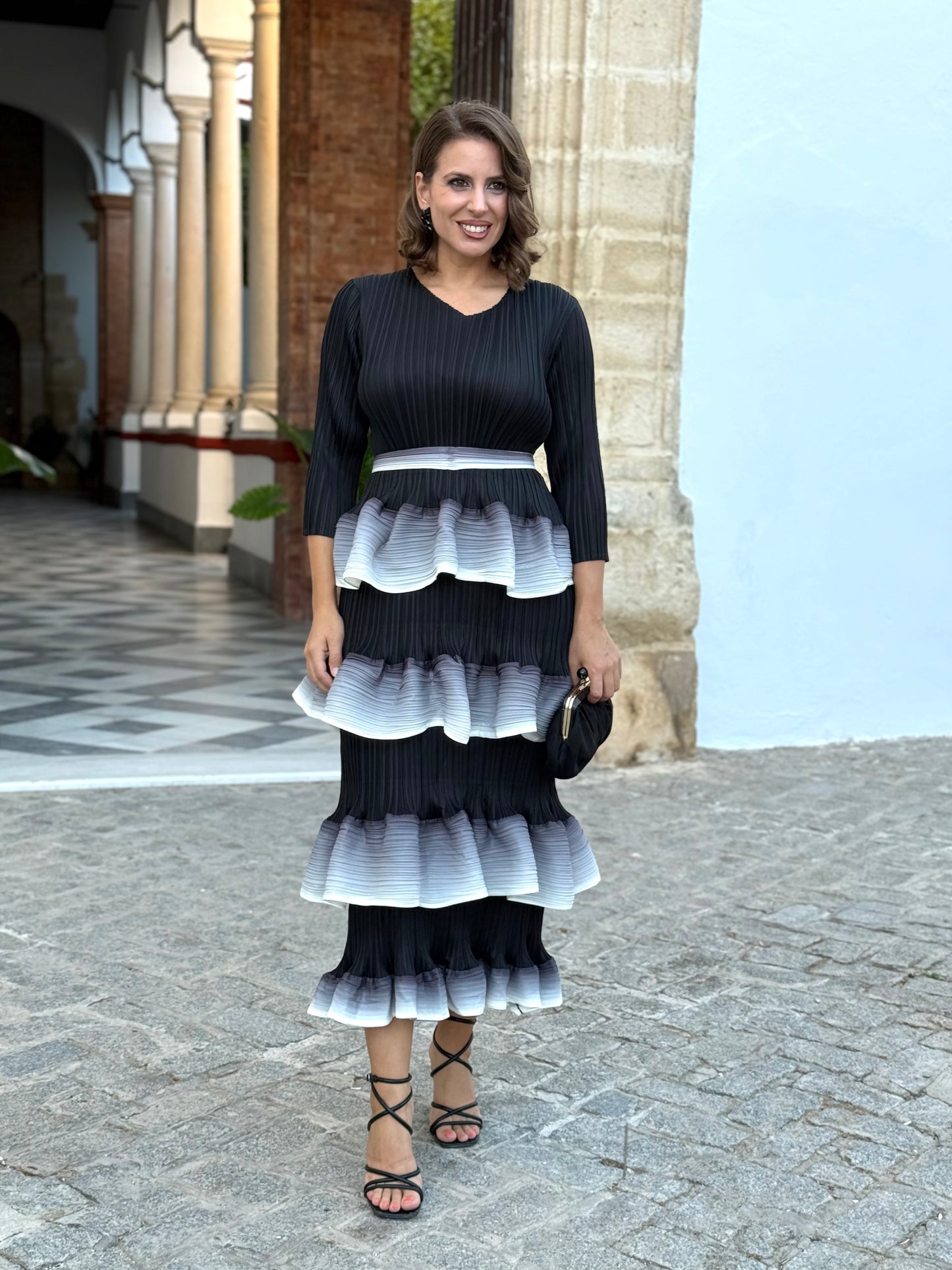 Vestido Lucrecia Negro/Gris