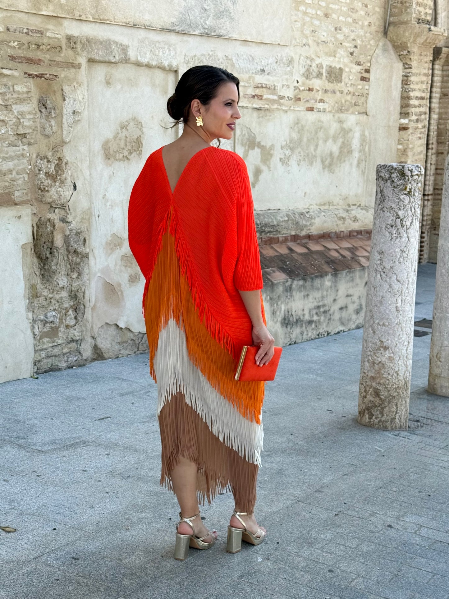 Vestido Adelaida Naranja