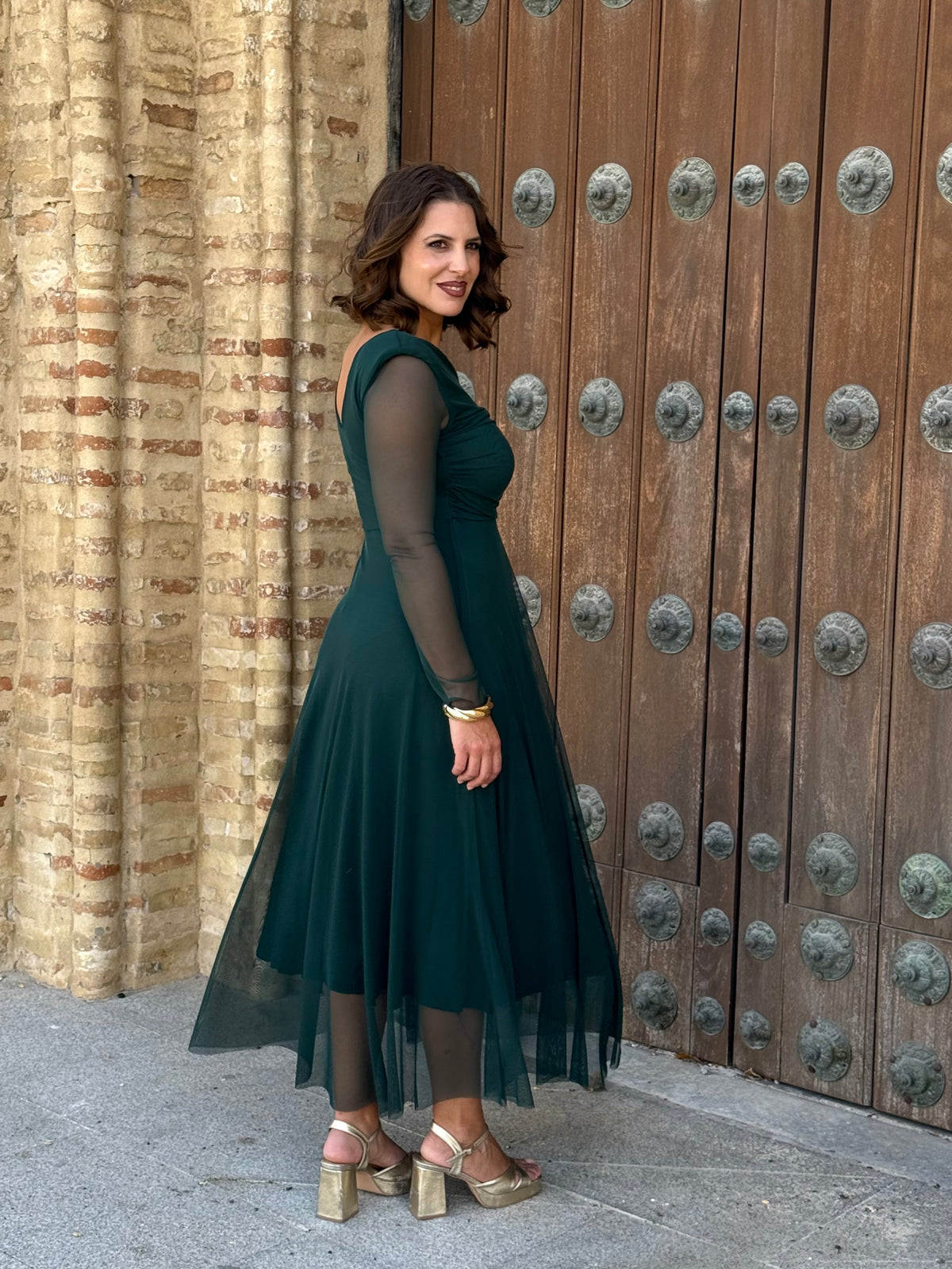 Vestido Dulcinea Verde Botella