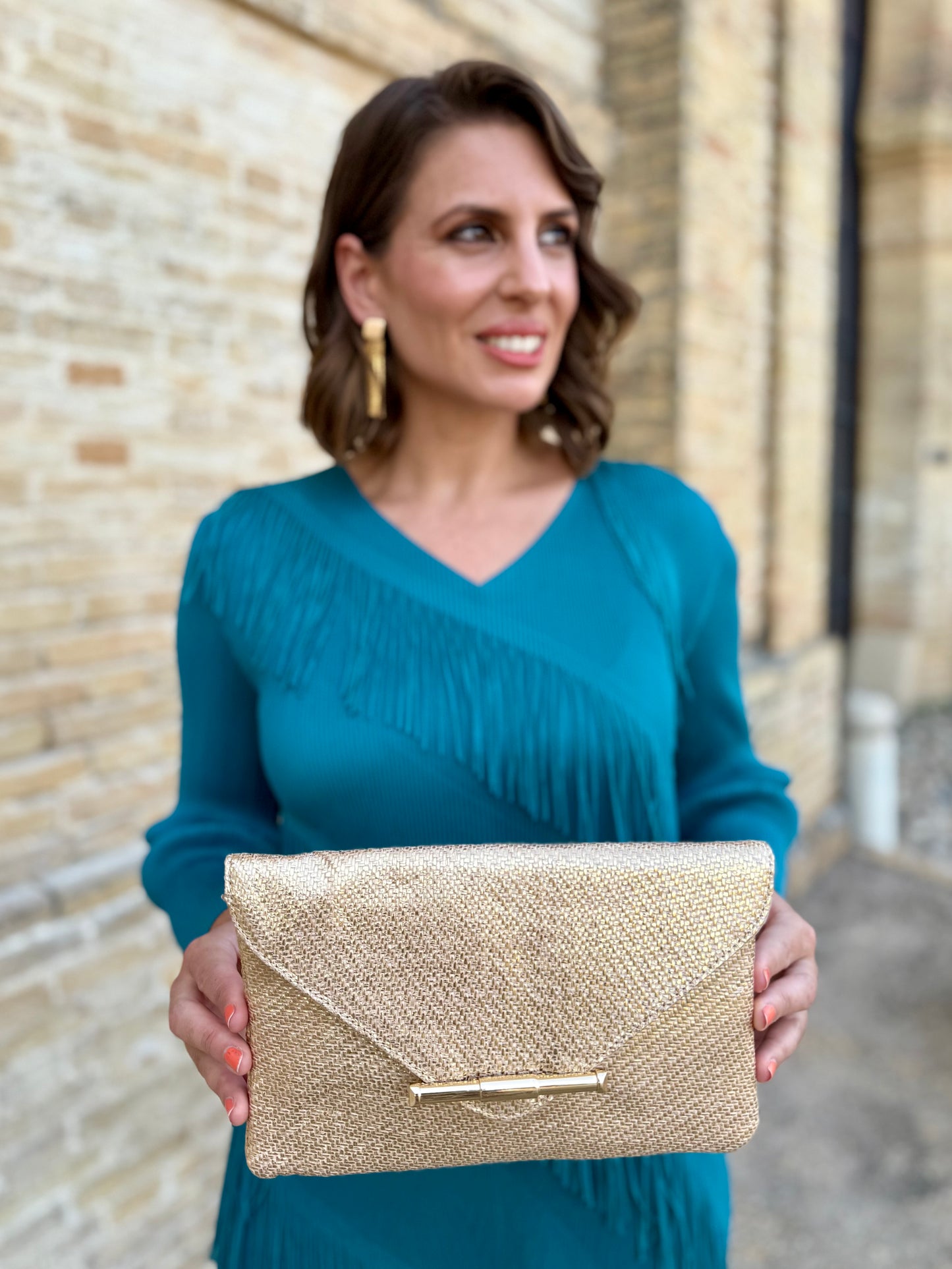 Cartera Pilar Dorada