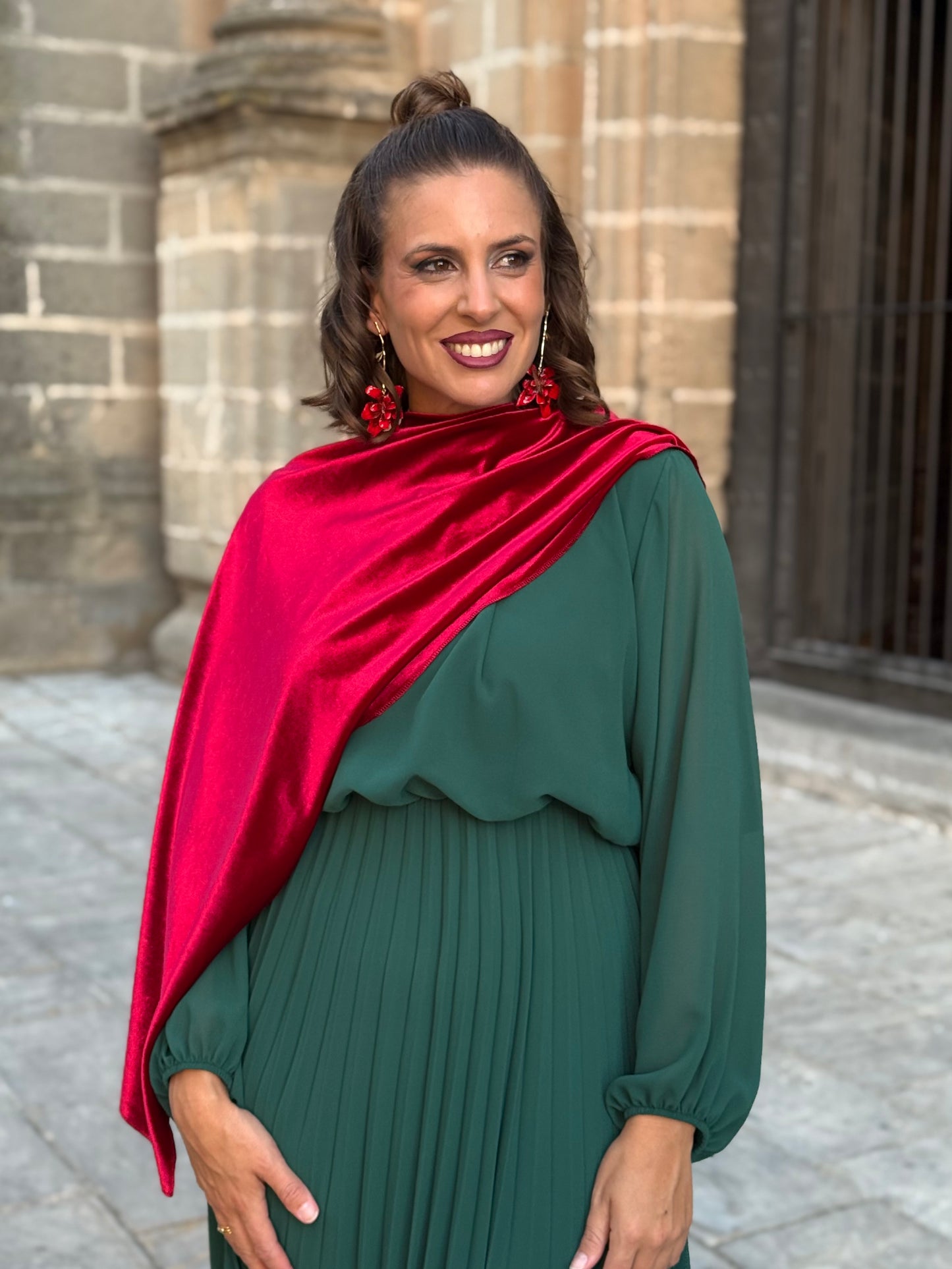 Capa de Terciopelo Roja