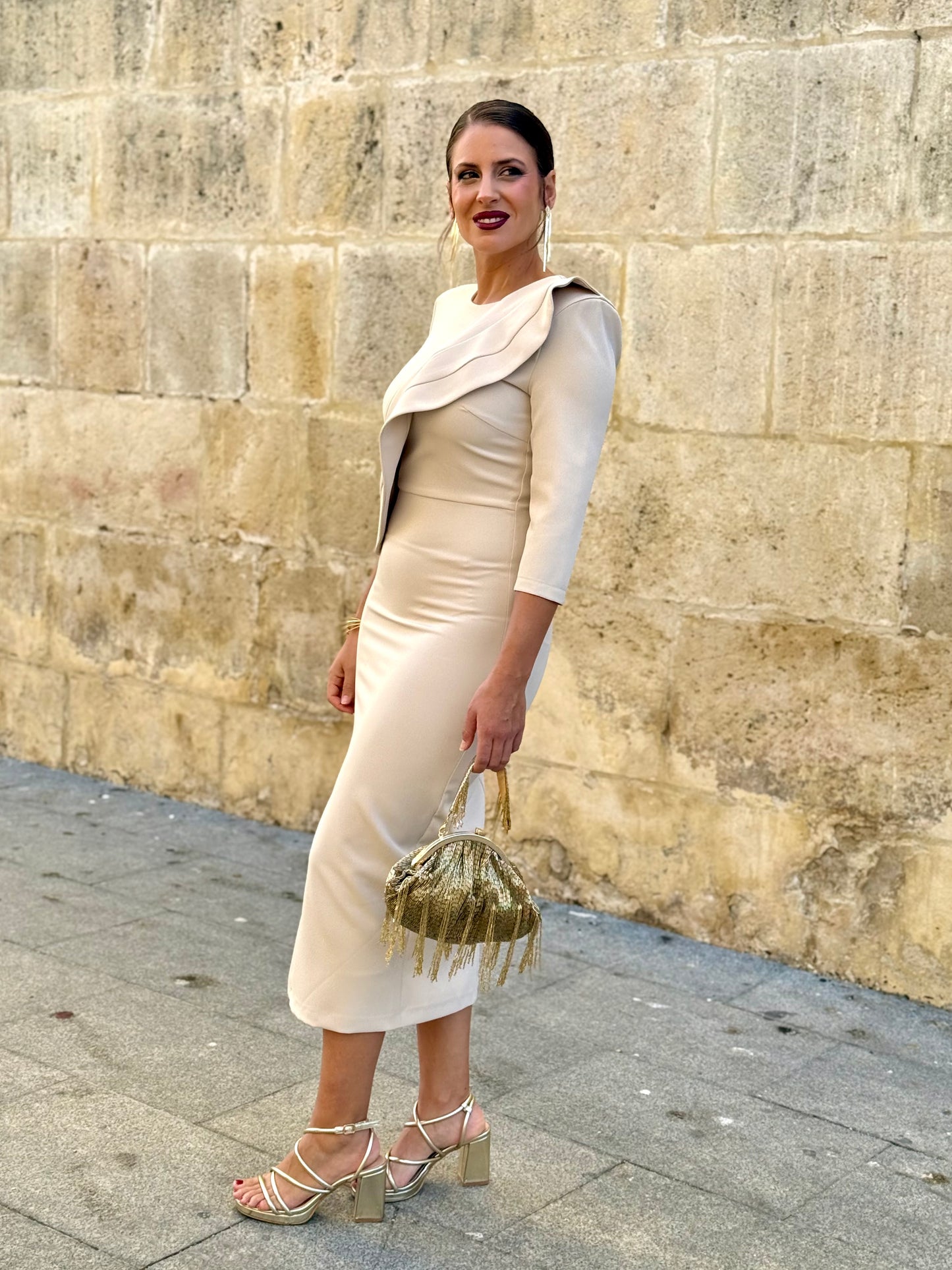 Vestido Selene Beige