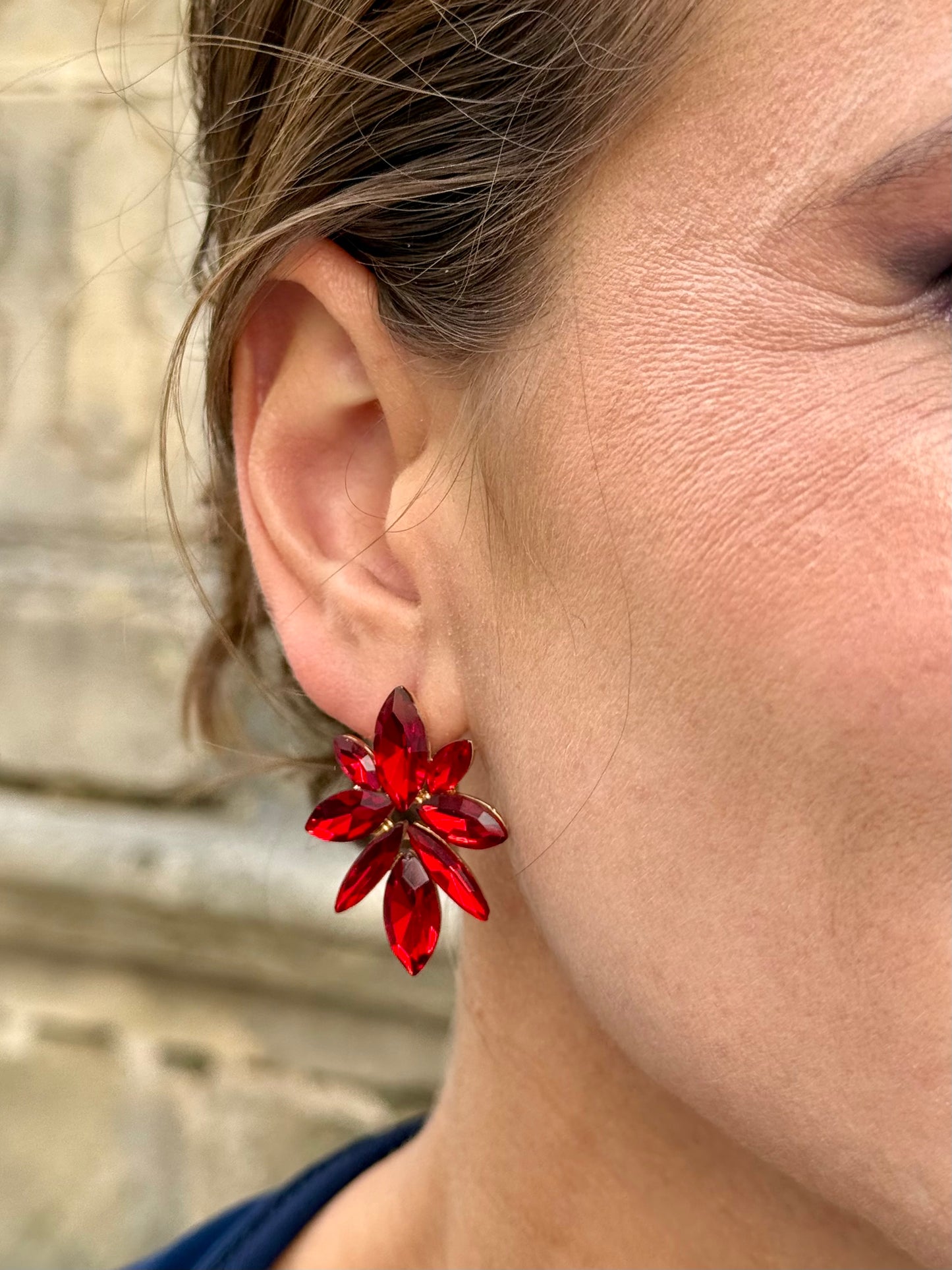 Pendientes Kenia Rojo