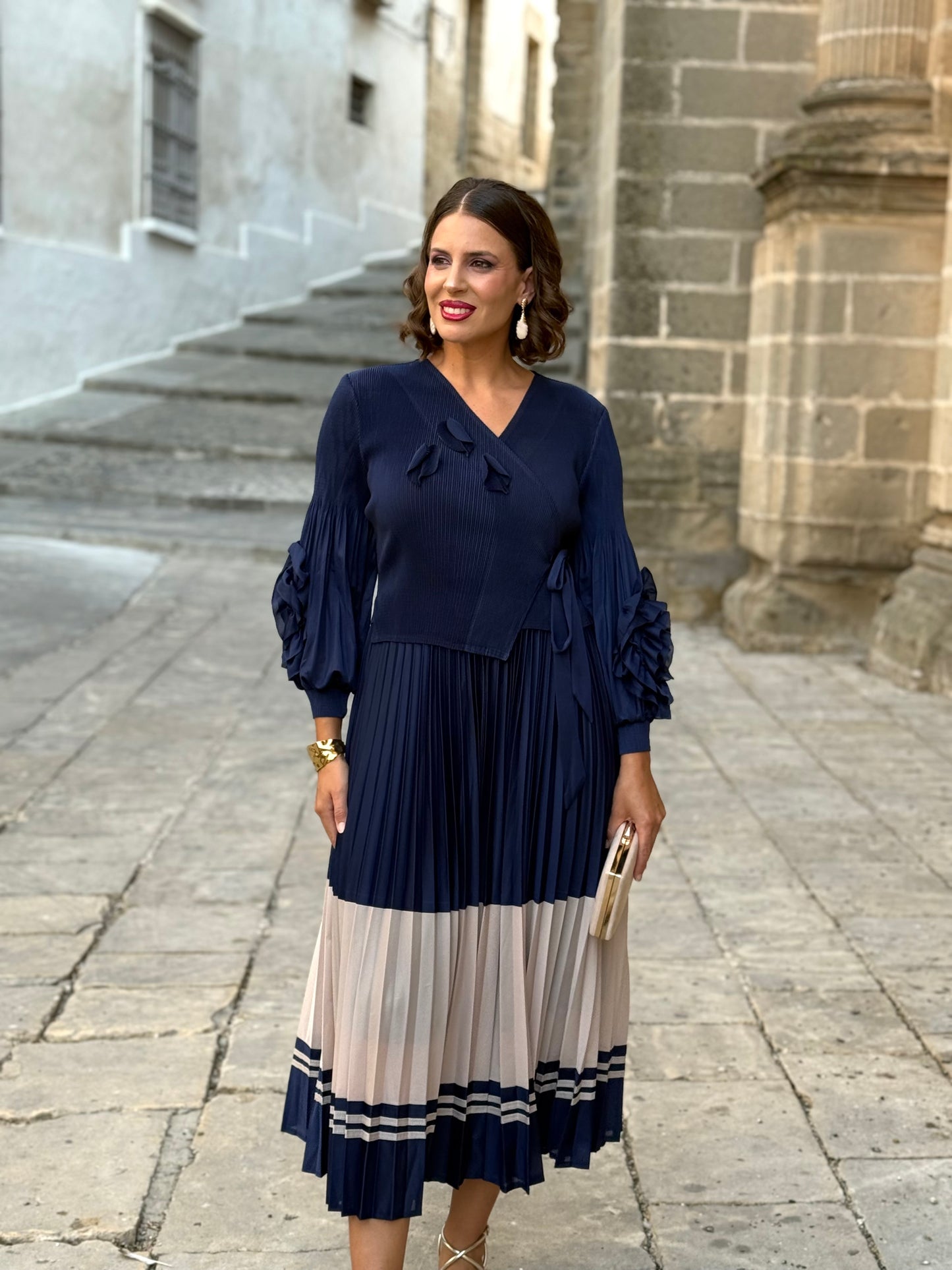 Vestido Adriana Marino/Beige
