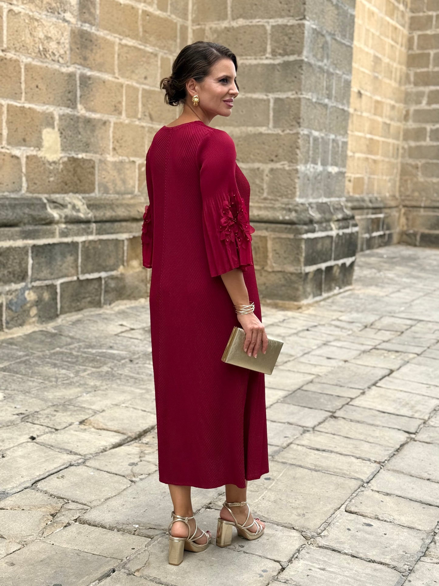 Vestido Encanto Burdeos