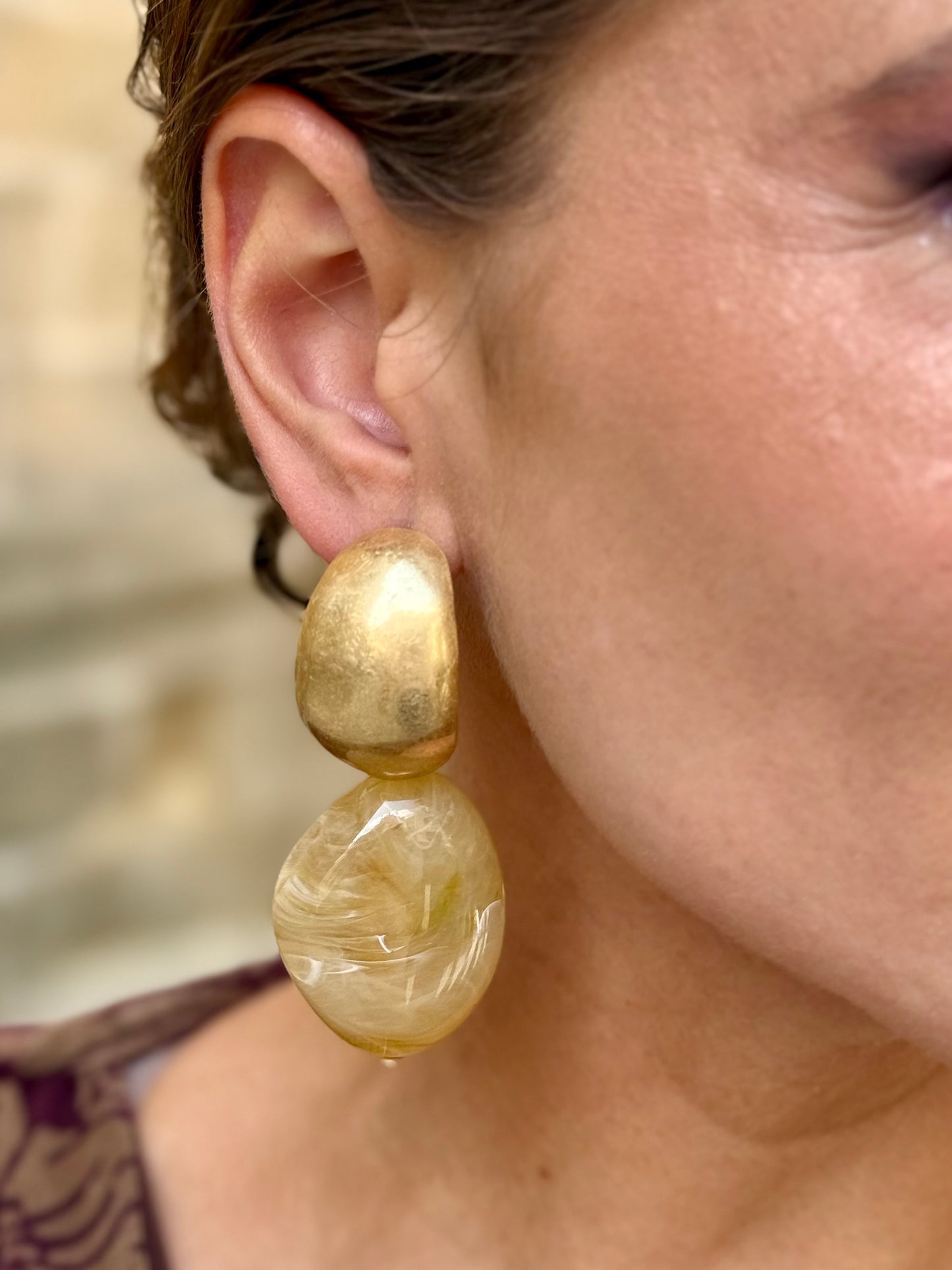 Pendientes Carolina Beige