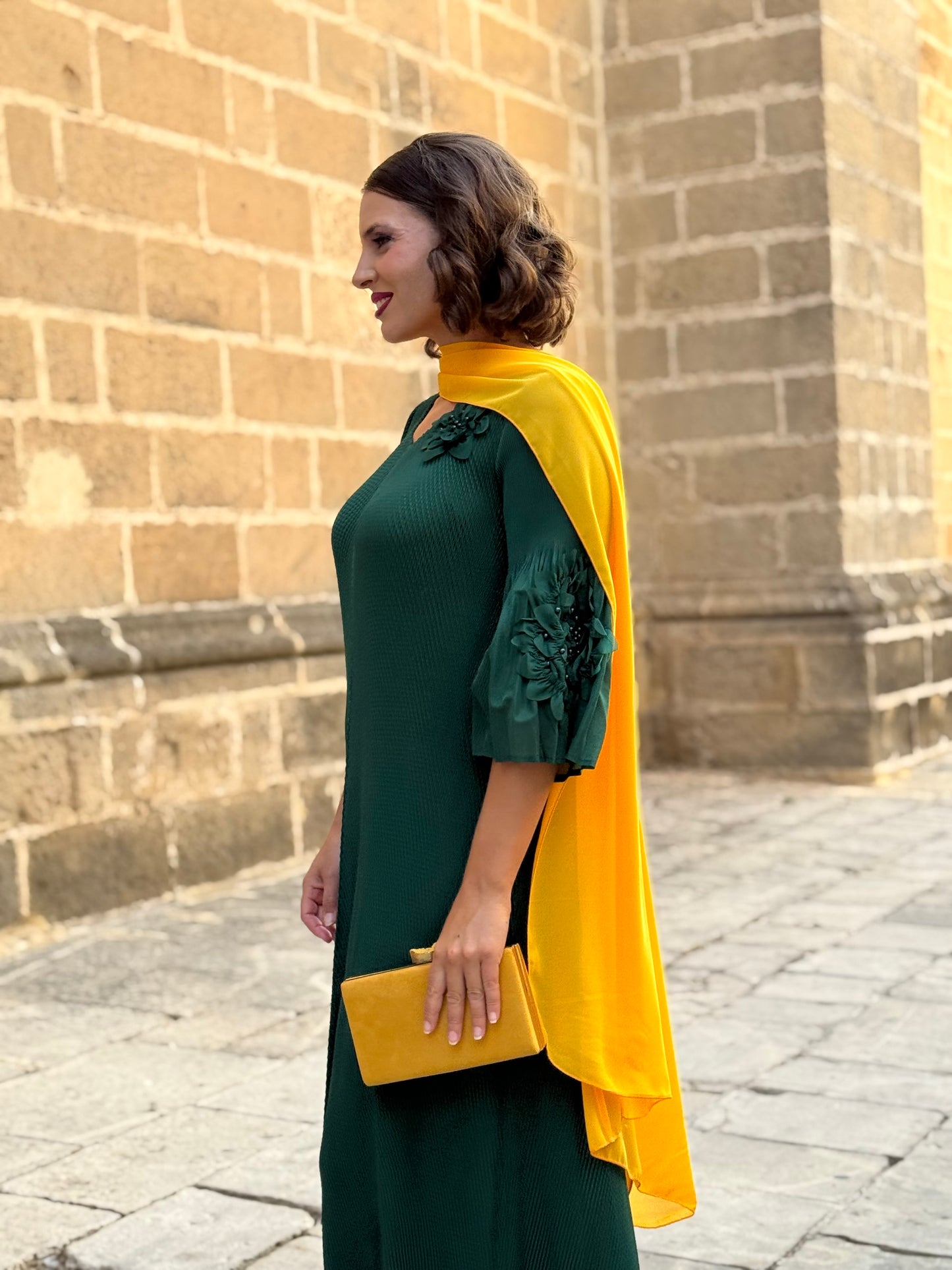 Capa de gasa amarillo