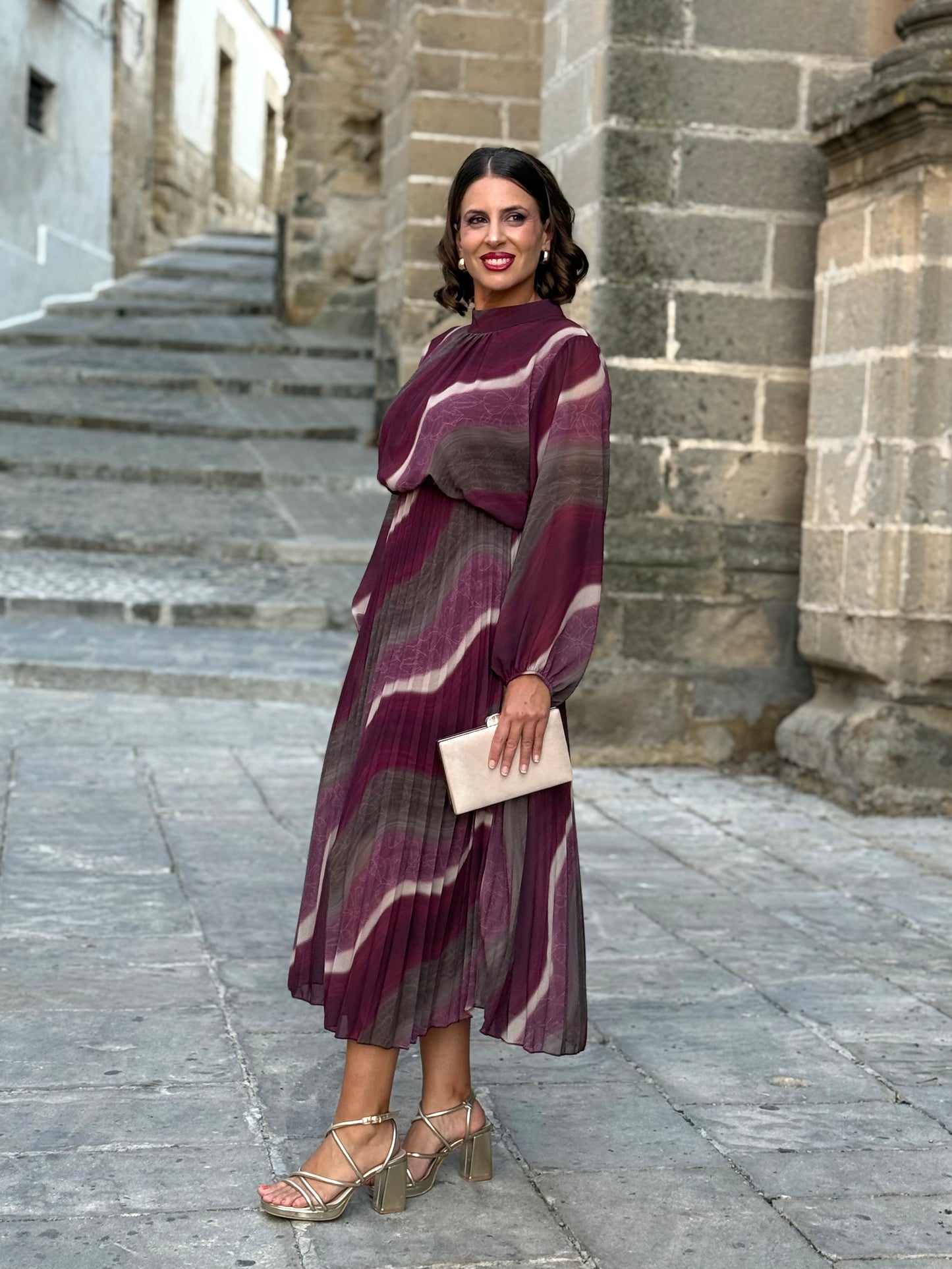Vestido Horizonte Burdeos