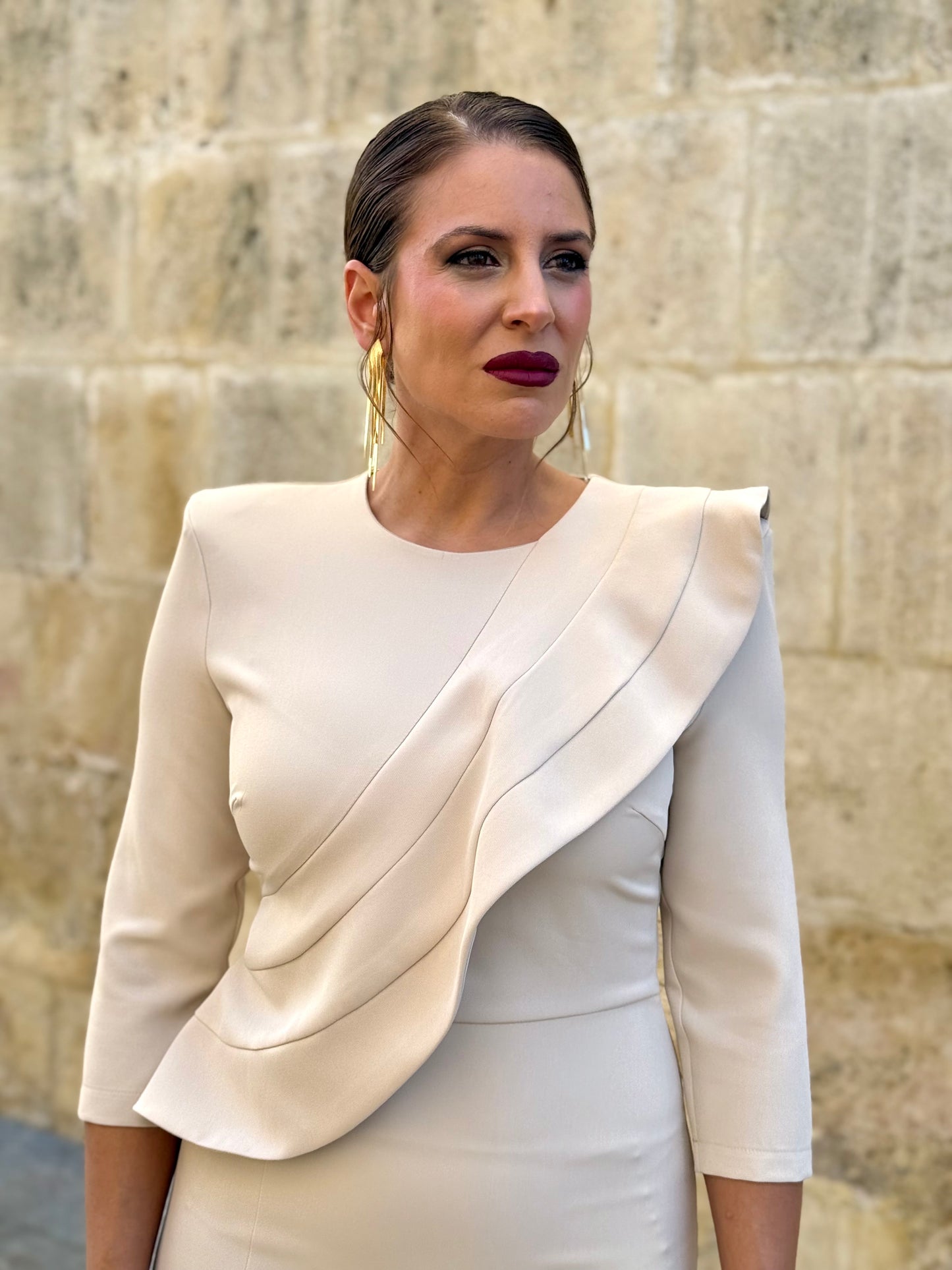 Vestido Selene Beige