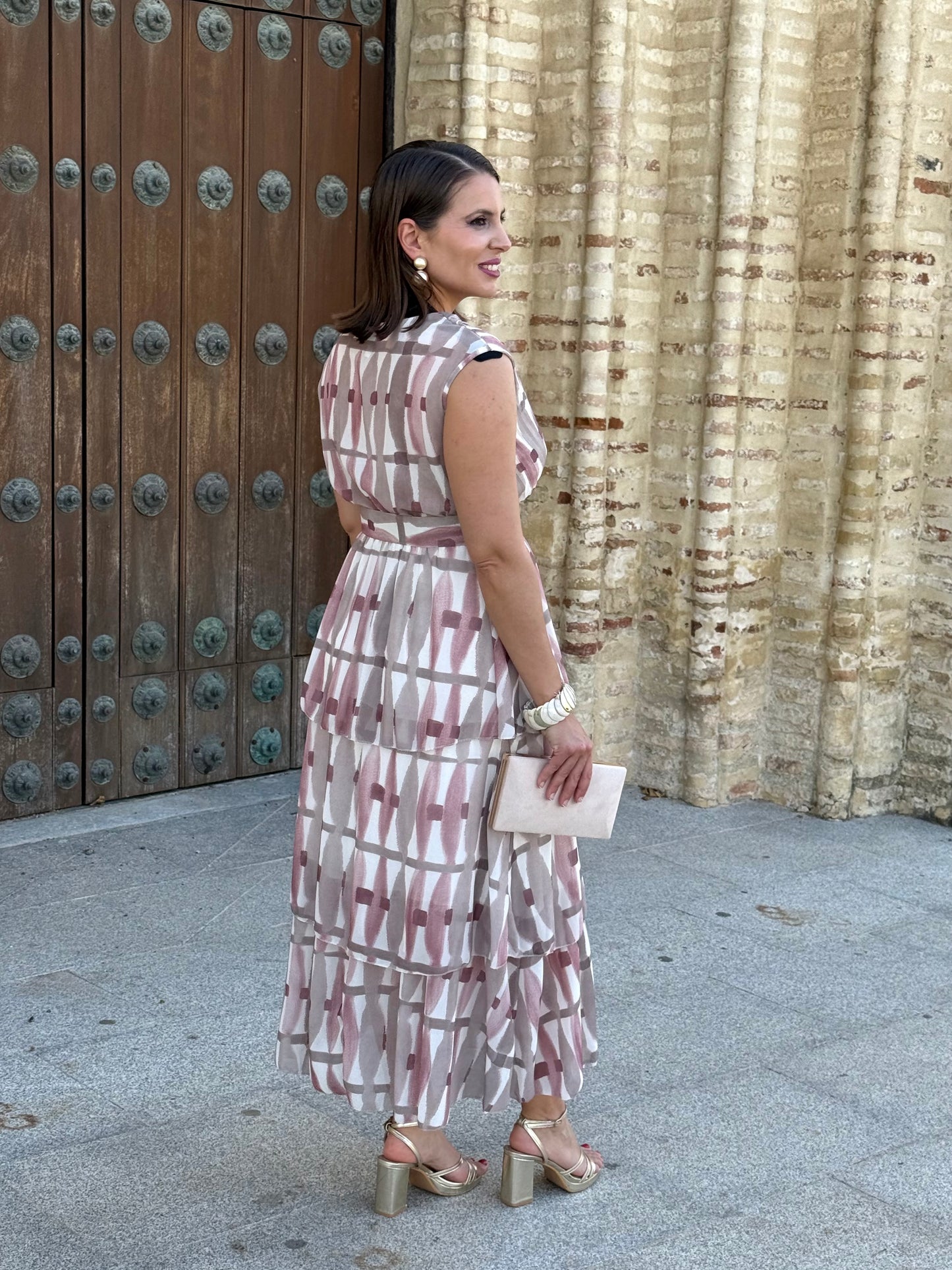 Vestido Almara Rosa empolvado
