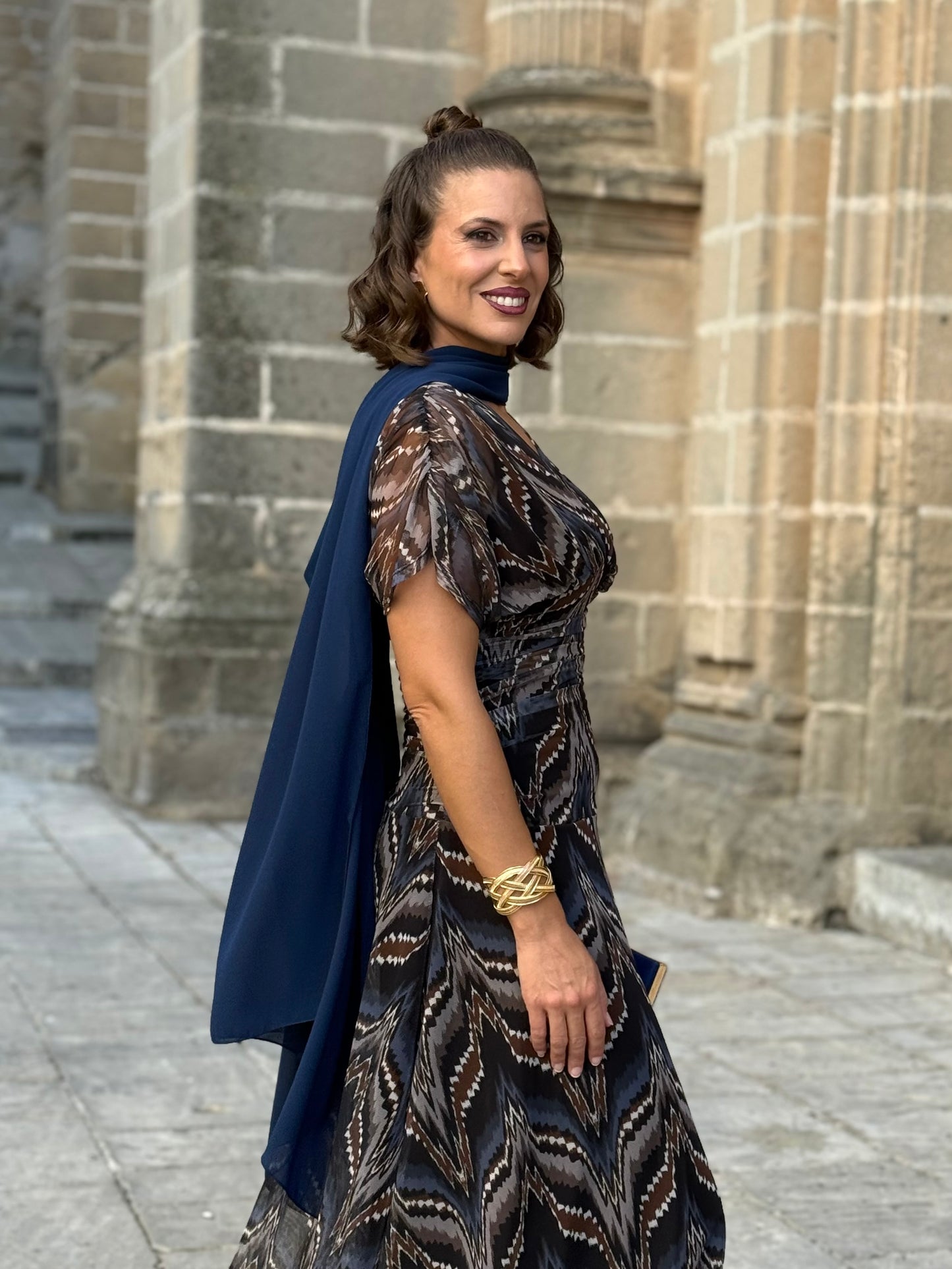 Capa de Gasa Azul Marino