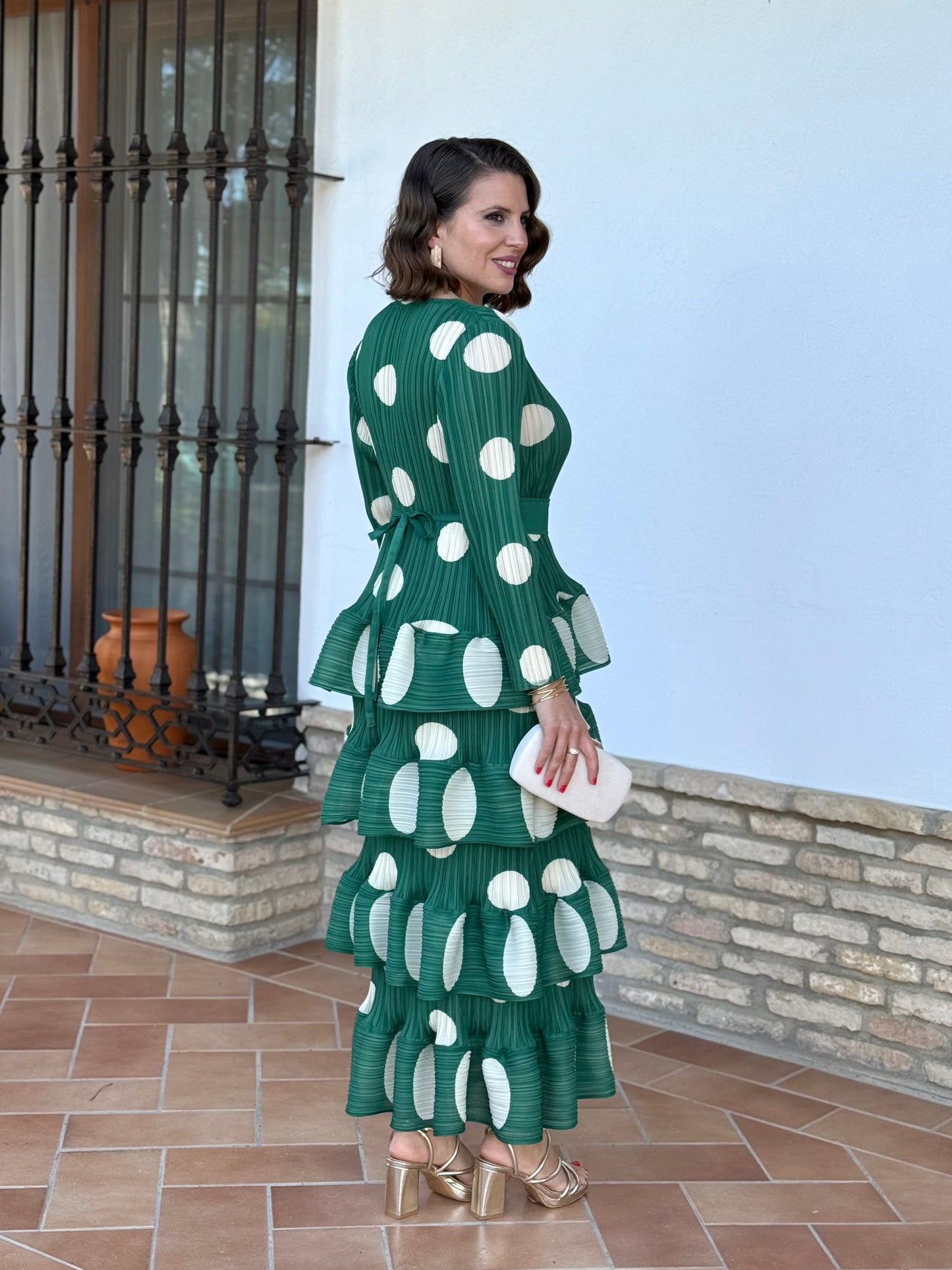 Vestido Lucrecia Lunar verde