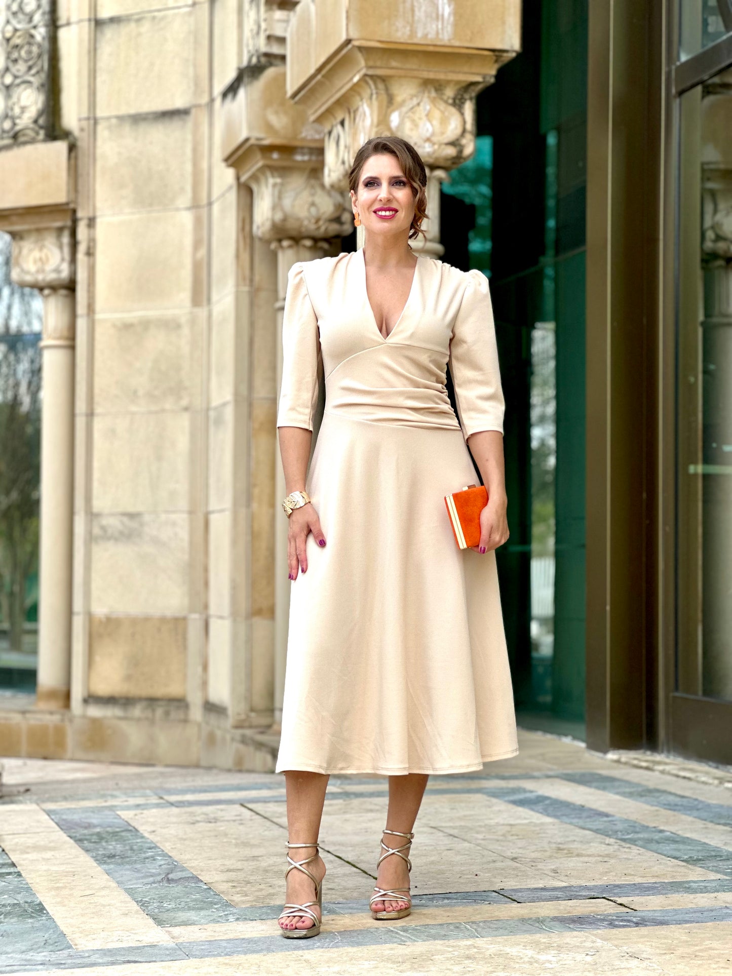 Vestido Yanira Beige
