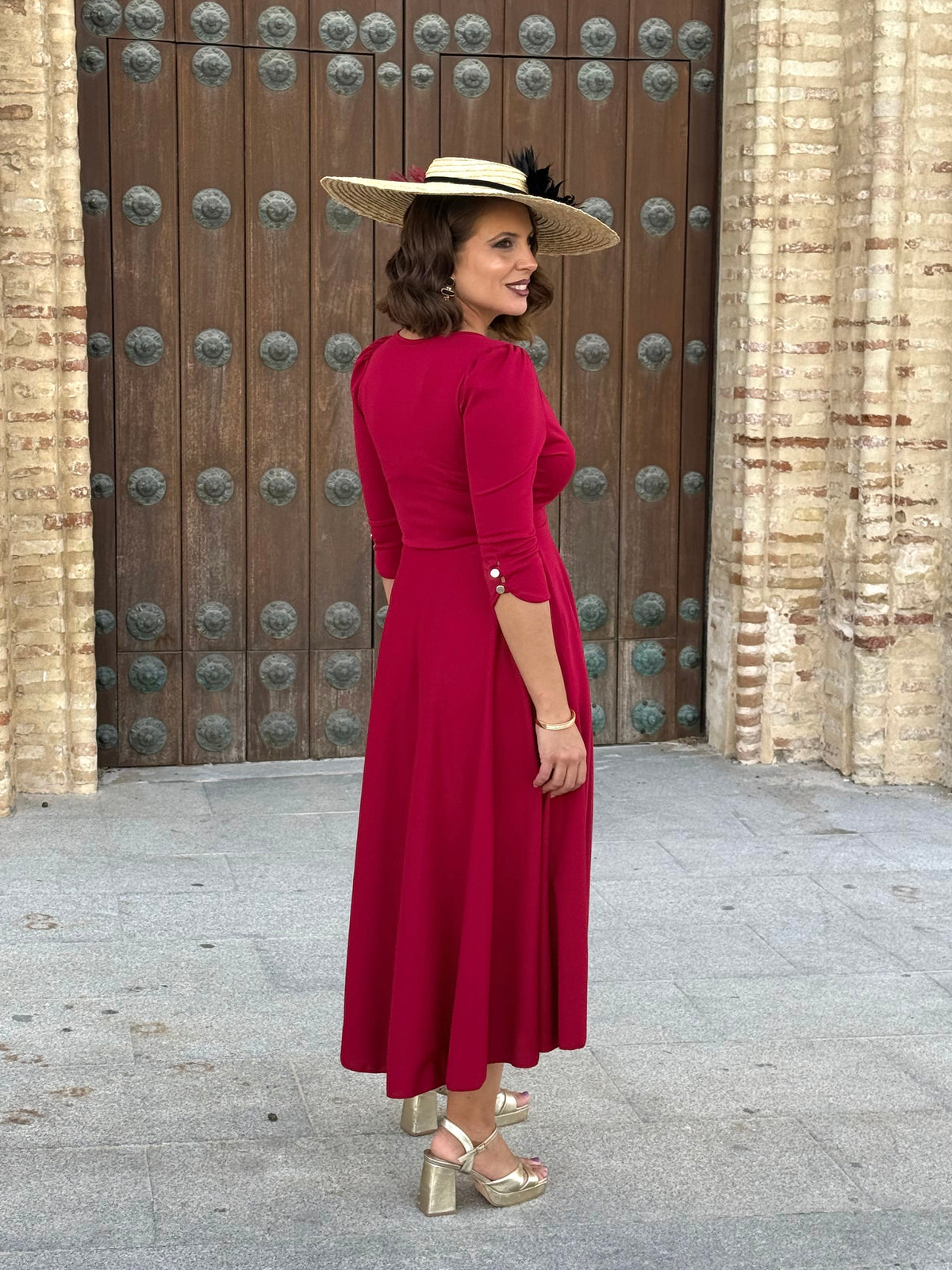 Vestido Yanet Rojo Sangre