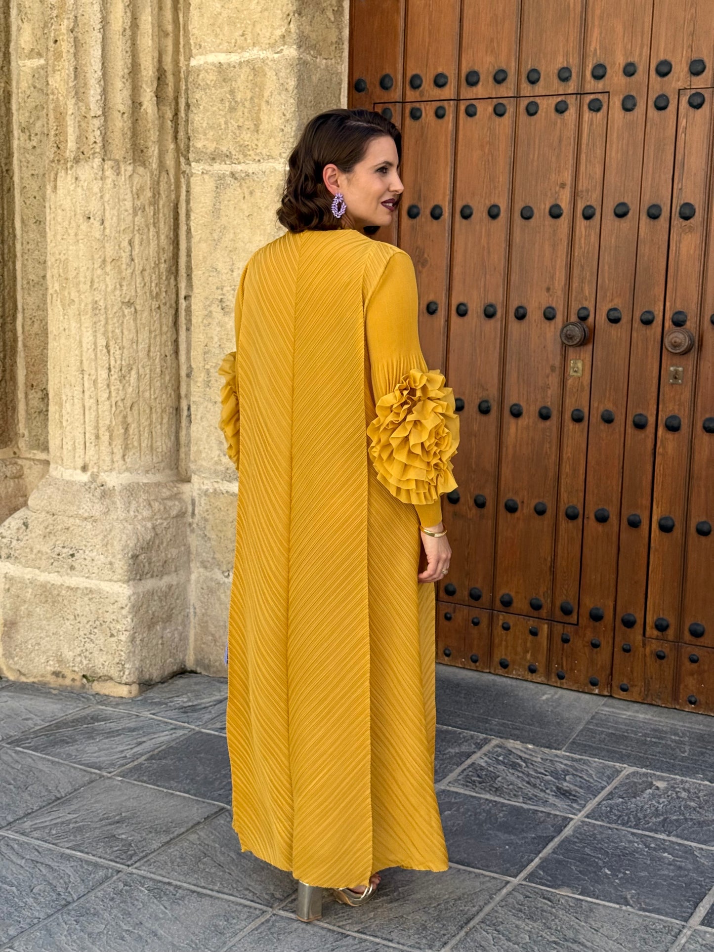 Vestido Azucena Mostaza